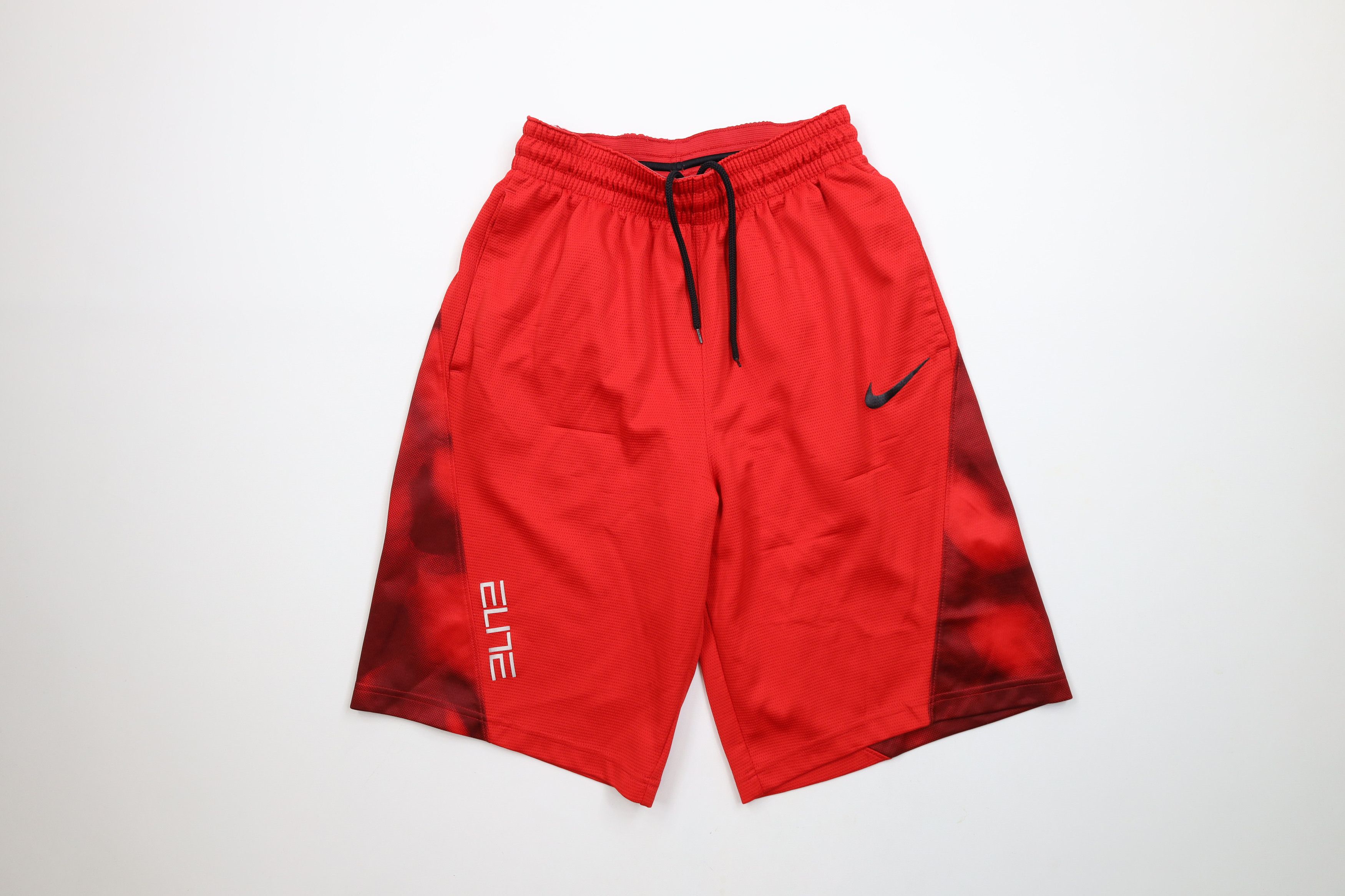 Nike × Vintage Nike Elite Spell Out Gym Training Basketball Shorts Red Size US 30 / EU 46 - 1 Thumbnail