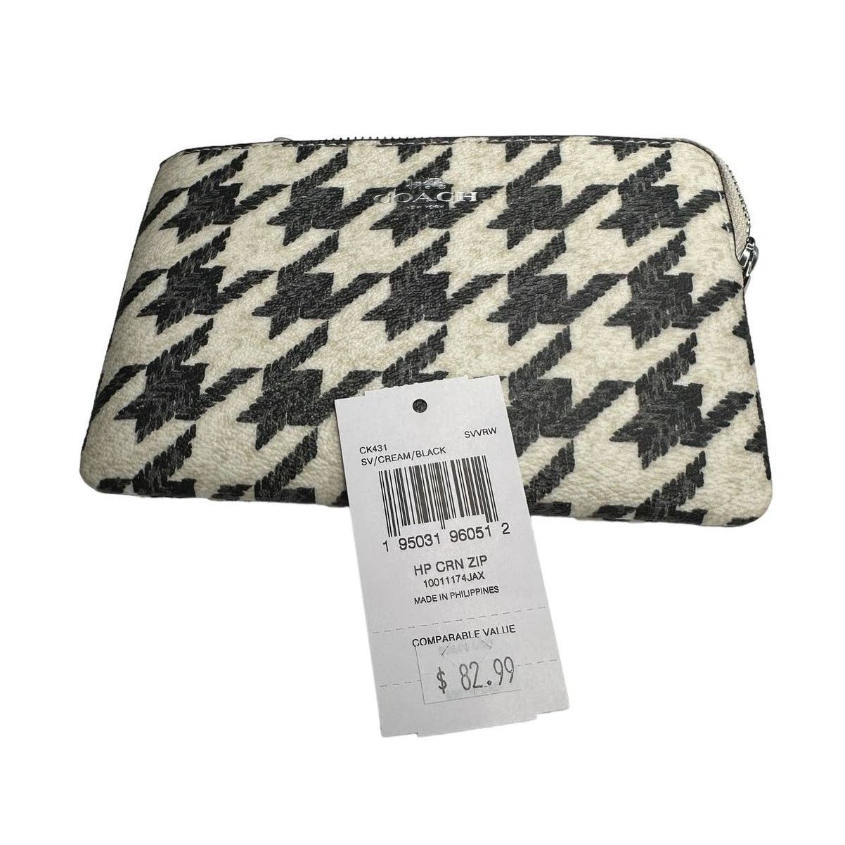 Coach Coach Corner Zip Wristlet With Houndstooth Print Size ONE SIZE - 4 Thumbnail