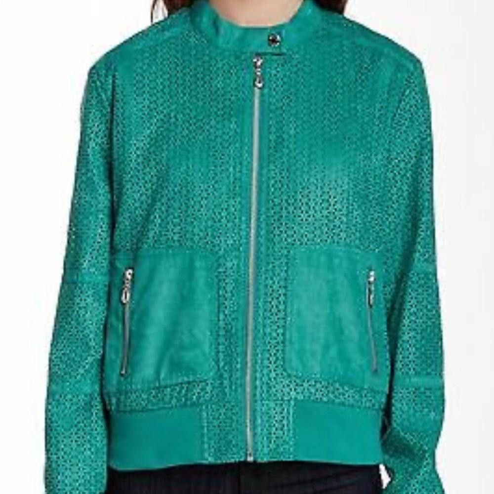 Designer Kenneth Cole l Faux Suede Jacket Size Petite Small Size S / US 4 / IT 40 - 12 Thumbnail