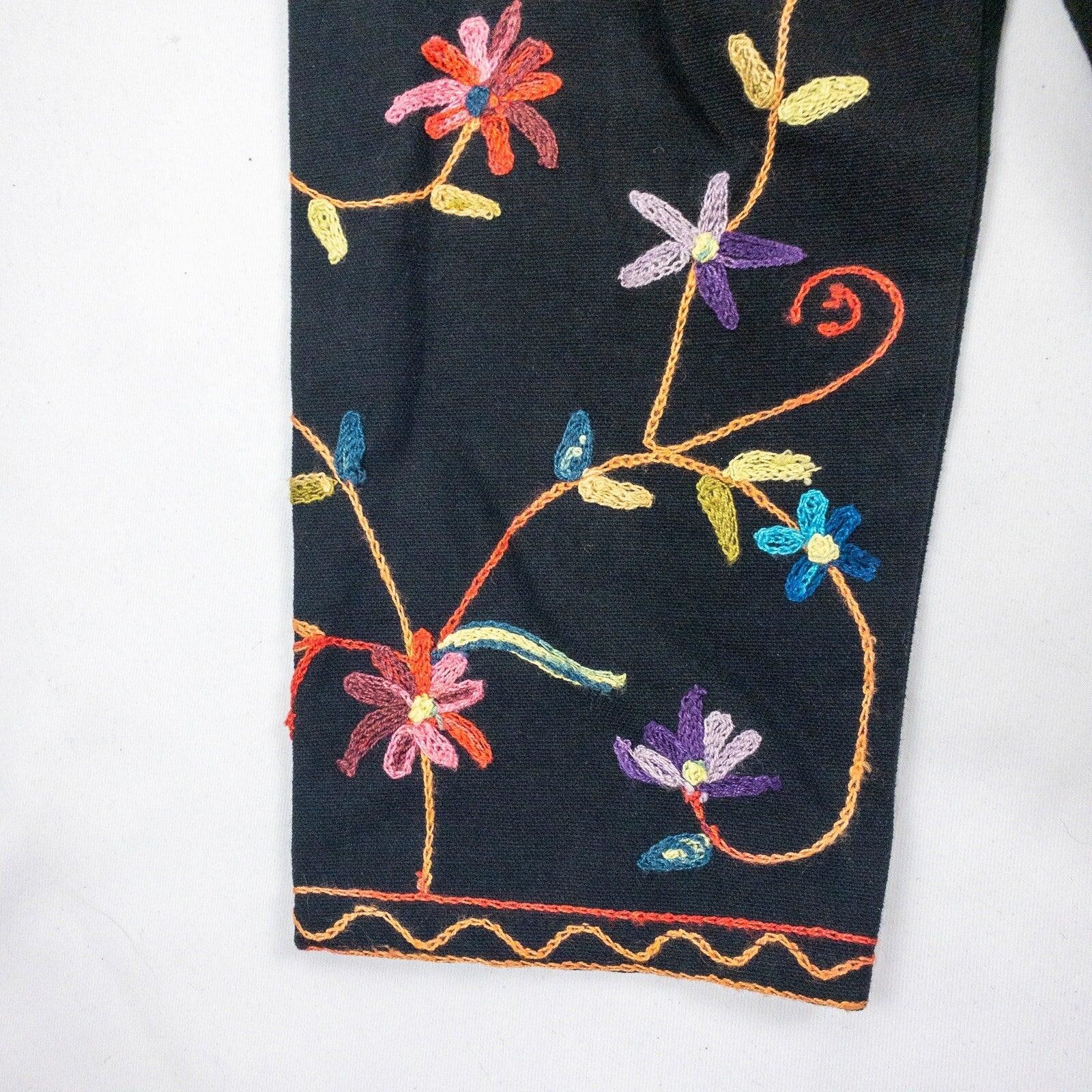 Other BFA Classics Black Embroidered Flower Jacket Womens Medium Size M / US 6-8 / IT 42-44 - 6 Thumbnail