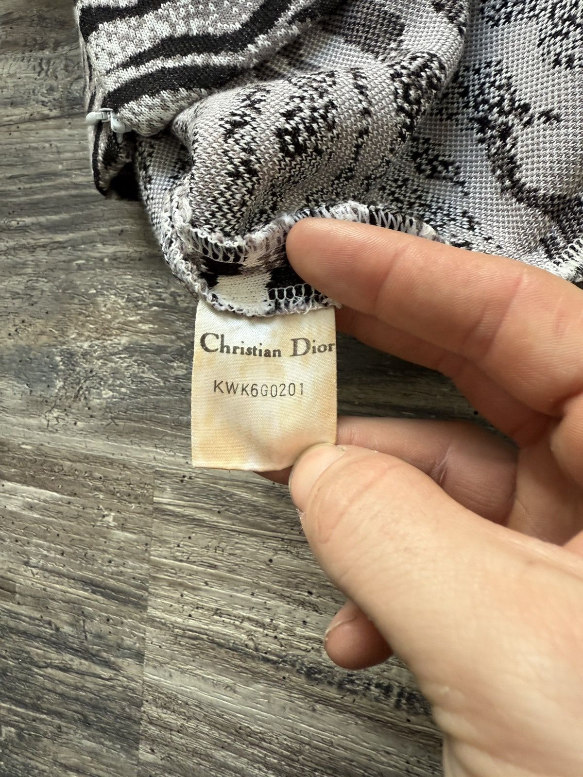Dior SS02 Christian Dior Intarsia Knit Zebra Mini Skirt Size 29" - 6 Thumbnail