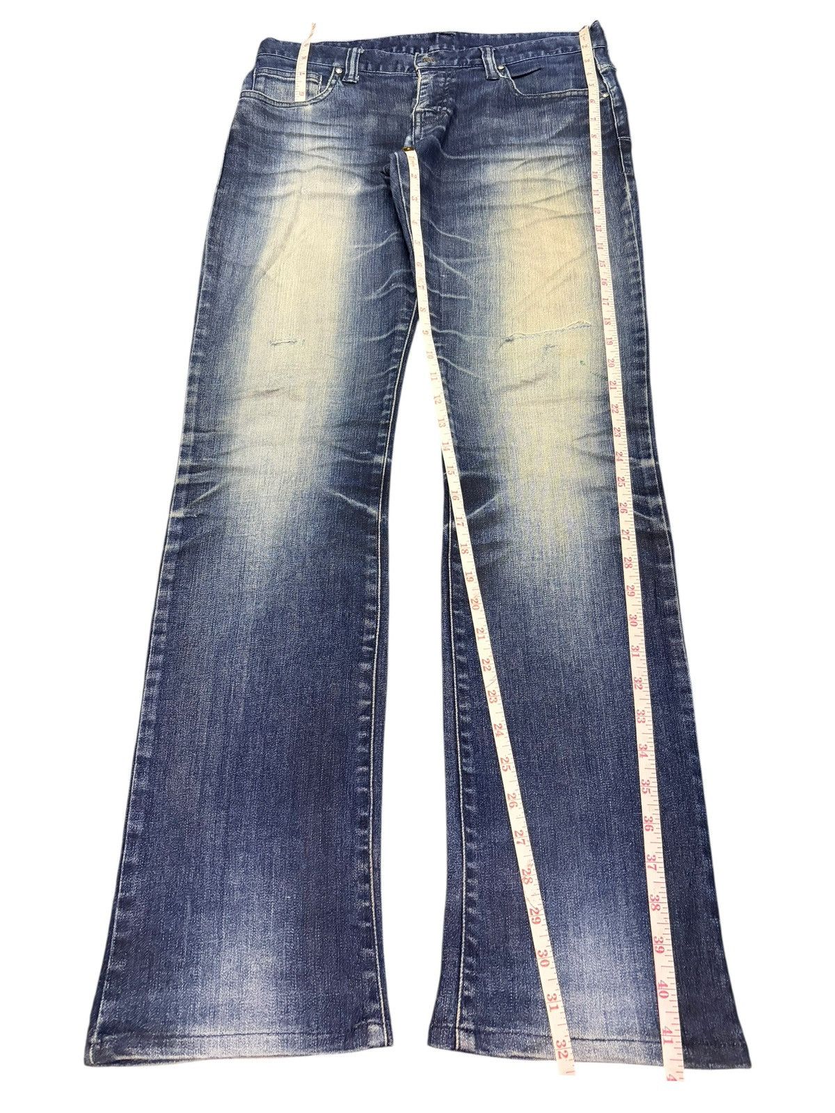 Tornado Mart Vintage Tornado Mart Rusty Wash Distress Flare Jeans Size US 32 / EU 48 - 7 Thumbnail