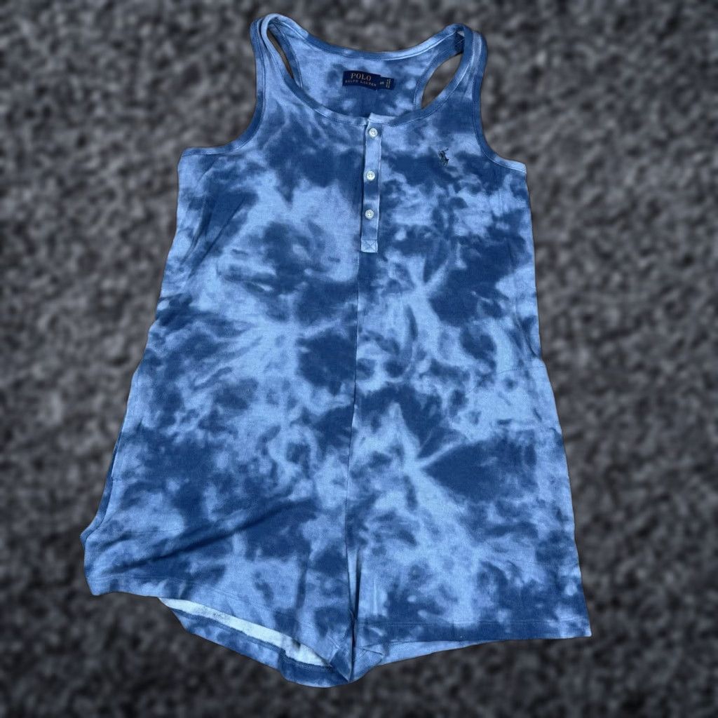 Polo Ralph Lauren Polo Ralph Lauren Tie Dye Romper Women XXS Sleeveless Lightweight 3" Inseam Blue Size 24" / US 00 / IT 34 - 1 Thumbnail