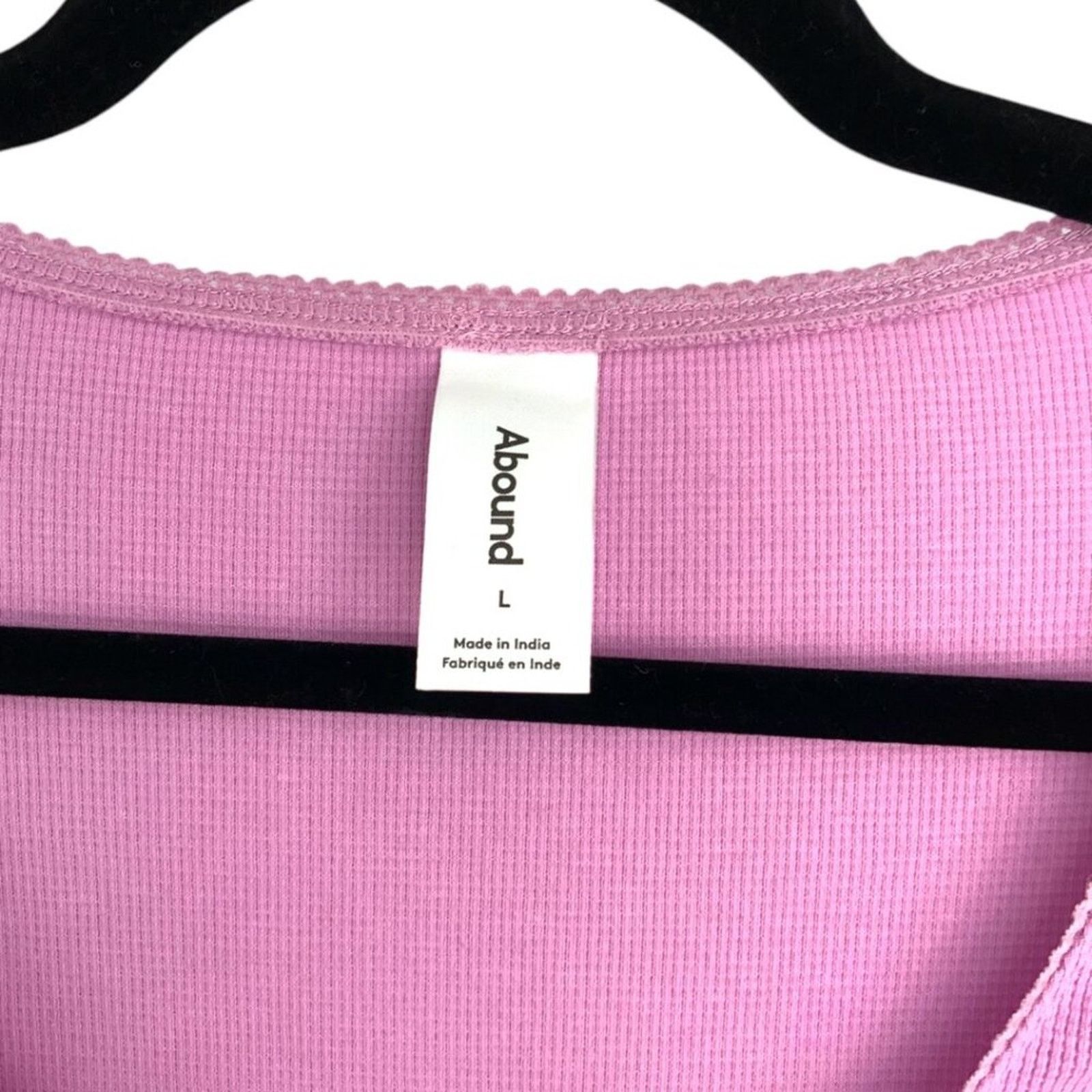Other Abound Long Sleeve Thermal Crop Top Pink Size Large NWOT Size L / US 10 / IT 46 - 3 Thumbnail