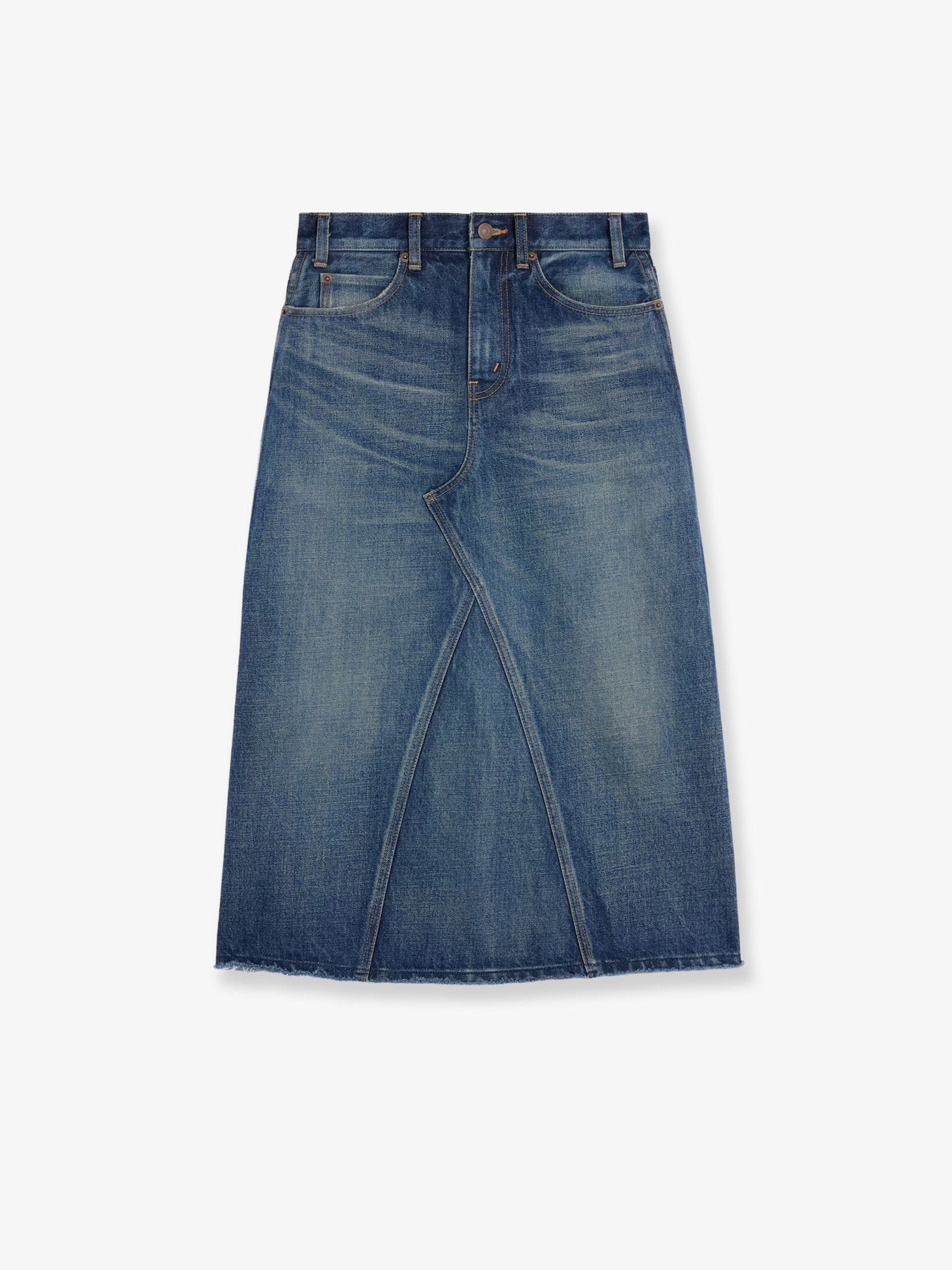 Celine Denim midi skirt 26 - USA Tariffs Included Size 26" / US 2 / IT 38 - 1 Thumbnail