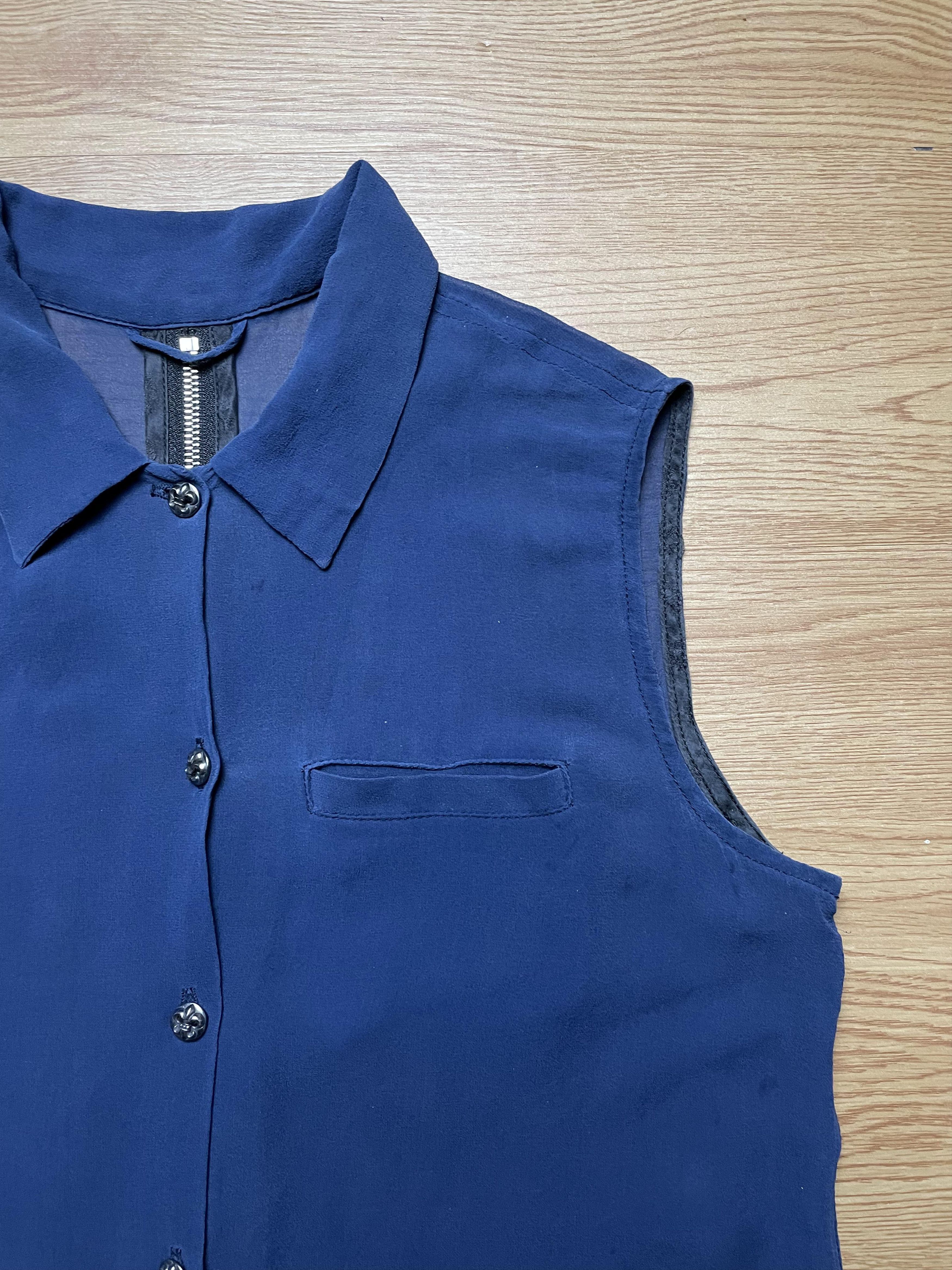 Chrome Hearts Chrome Hearts - Silk Sleeveless Top (See Through) Size S / US 4 / IT 40 - 5 Thumbnail