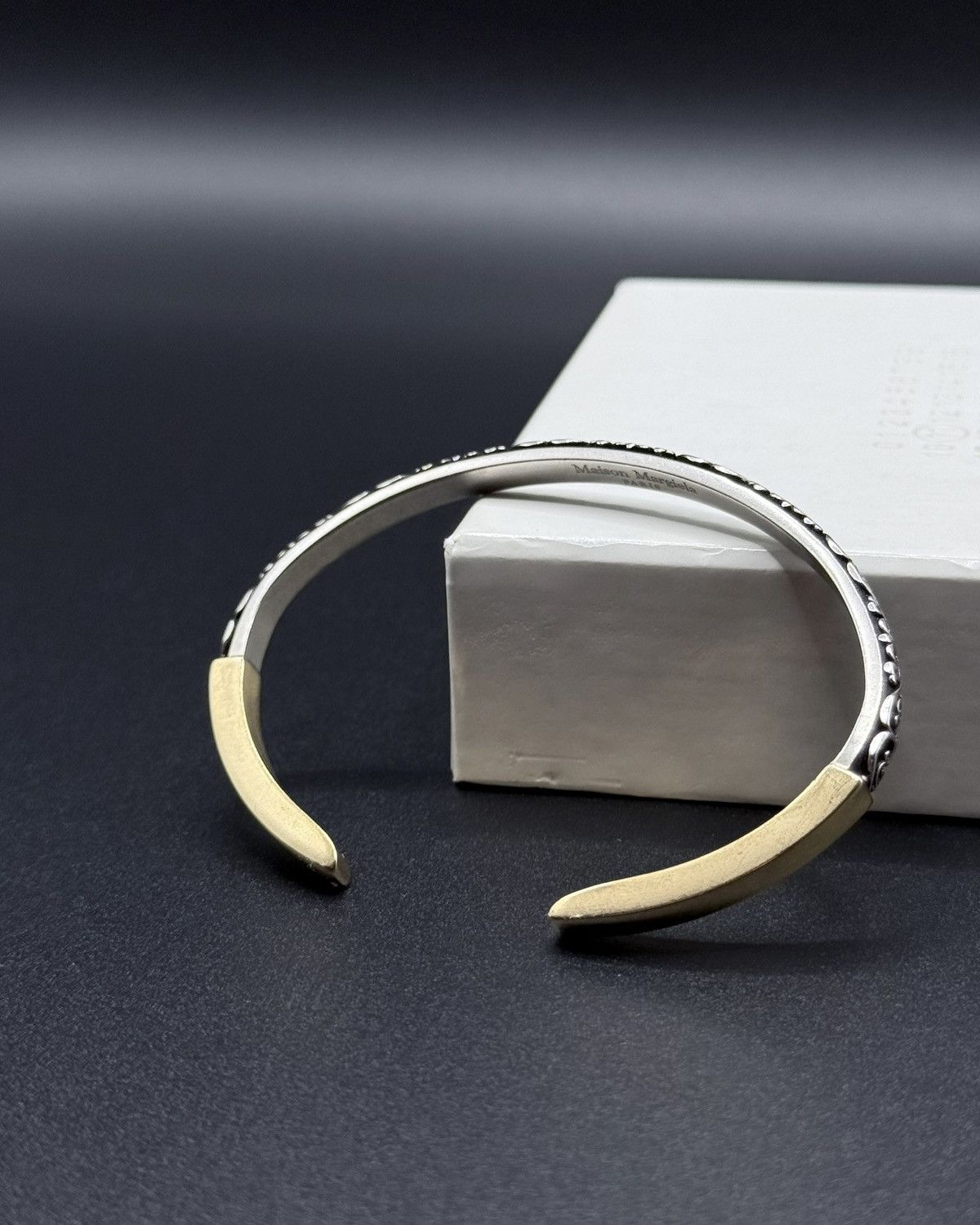 Maison Margiela Maison Margiela Engraved silver cuff bracelet. Size ONE SIZE - 8 Thumbnail