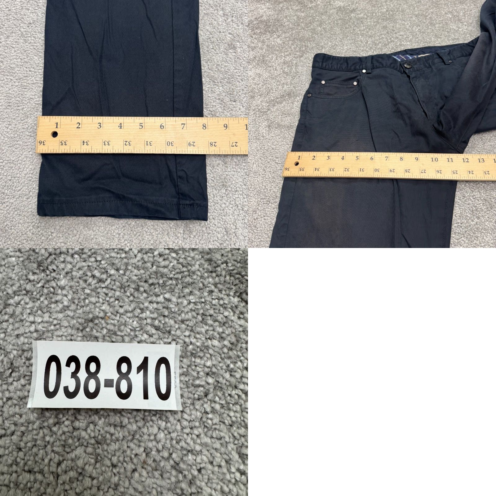 Paul & Shark Paul & Shark Pants Men Chino 36 Navy Blue Cotton Stretch Comfortable 5-Pocket Regular Straight Size US 36 / EU 52 - 10 Thumbnail