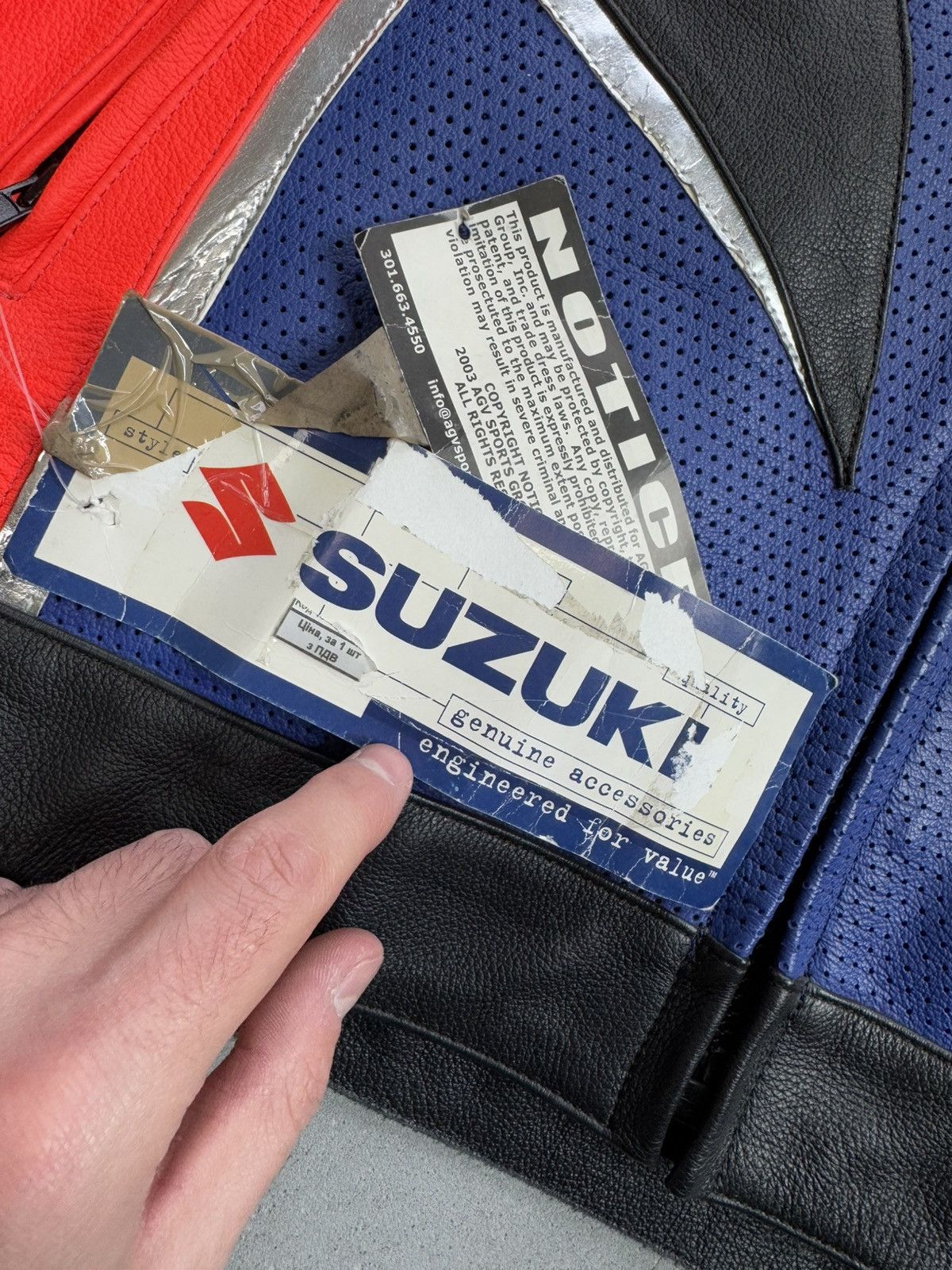 Vintage Vintage Suzuki Leather Moto Racing Jacket Size US M / EU 48-50 / 2 - 8 Thumbnail