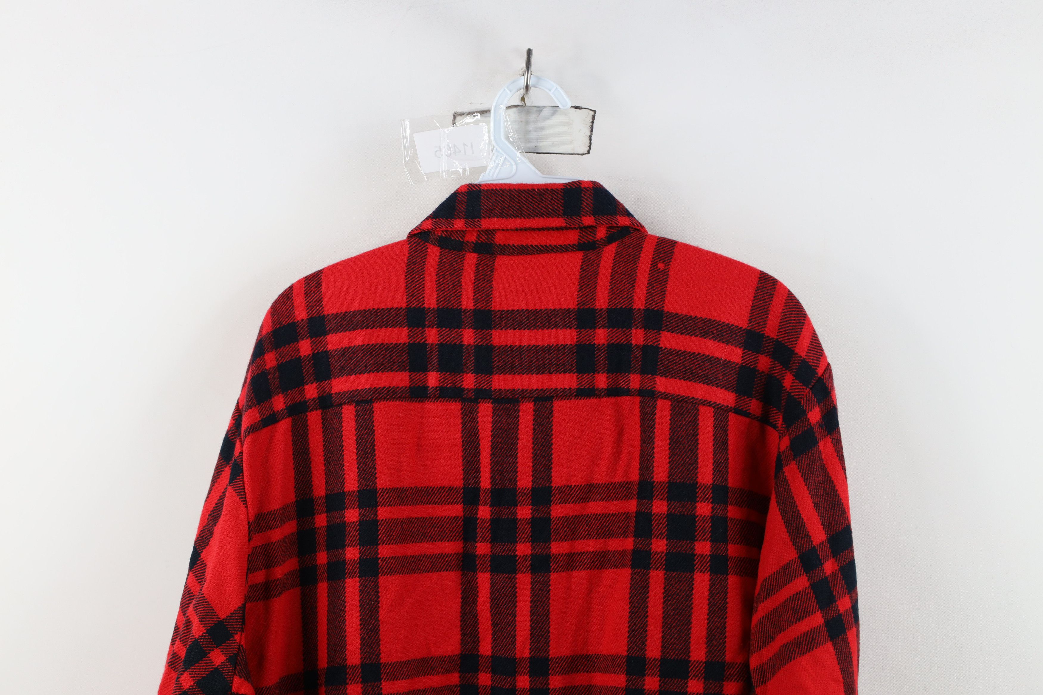 Vintage Vintage 70s Streetwear Knit Collared Button Shirt Red Size US L / EU 52-54 / 3 - 10 Thumbnail