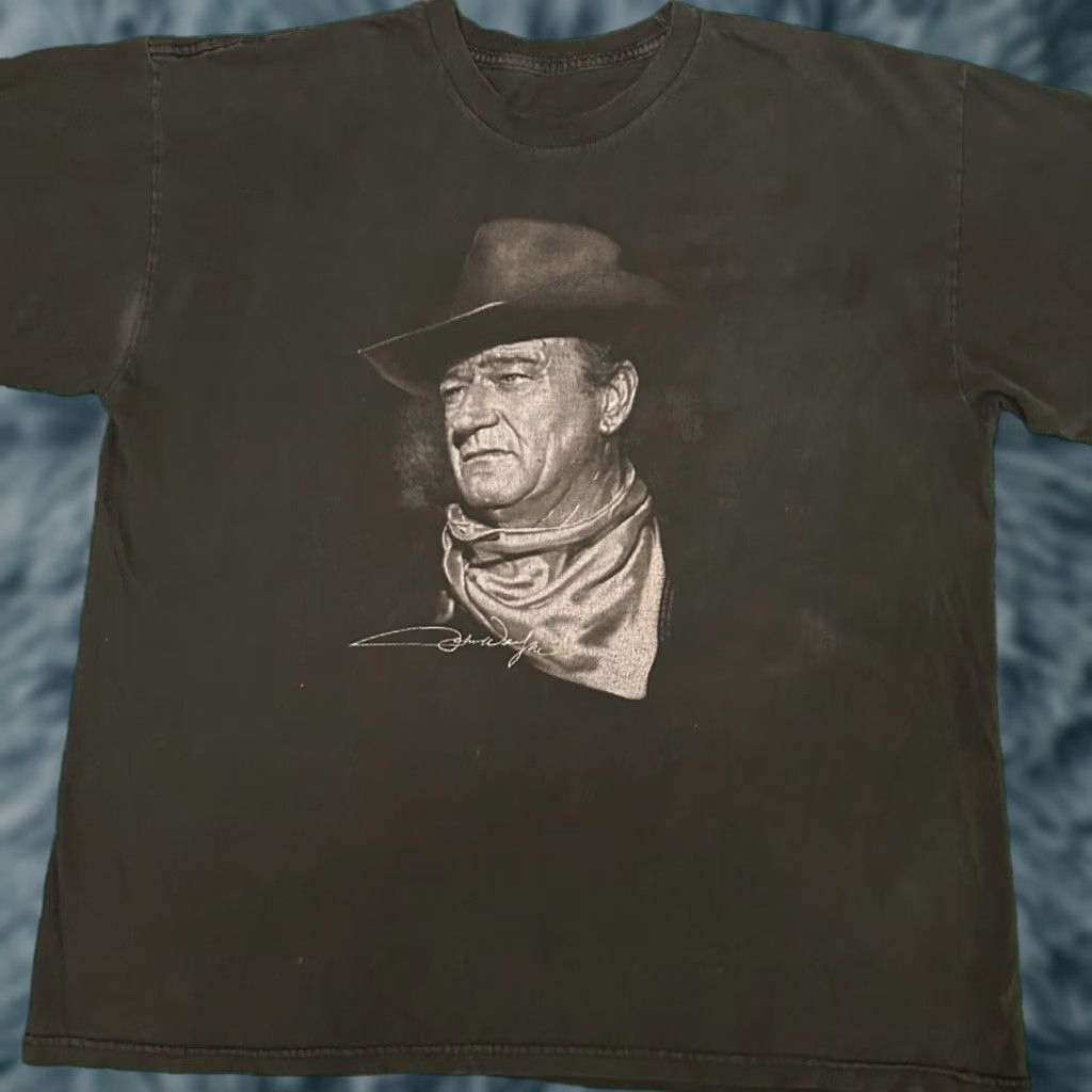 Vintage VINTAGE 90s John Wayne The Duke VTG 2007 Shirt Mens XL Black Short Sleeve Movie Cowboy Classic USA Hip Hop Shirt Size US XL / EU 56 / 4 - 1 Thumbnail