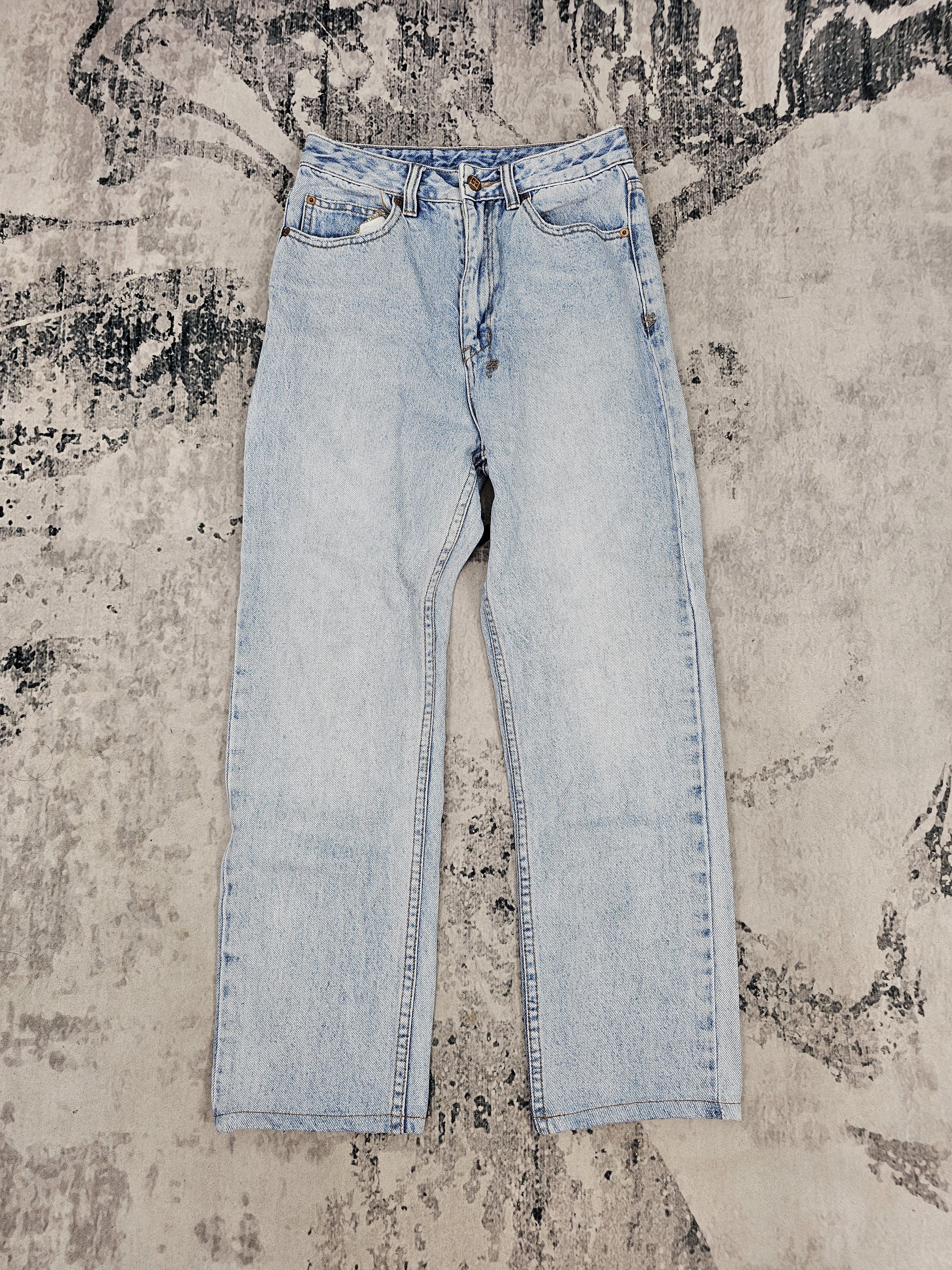 Ksubi KSUBI Light Blue Faded Design High Rise Cropped Jean JB0267 Size 26" / US 2 / IT 38 - 1 Thumbnail