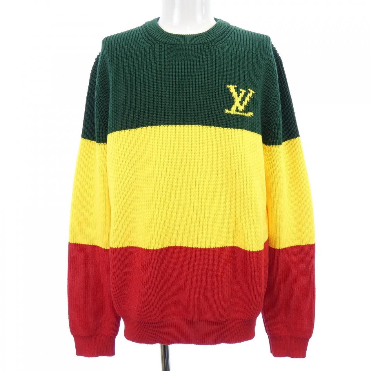 Louis Vuitton Louis Vuitton Louis Vuitton Monogram Knit Bomber Canvas Tops HKN67WTBY DUTY FREE for USA Size ONE SIZE - 1 Thumbnail