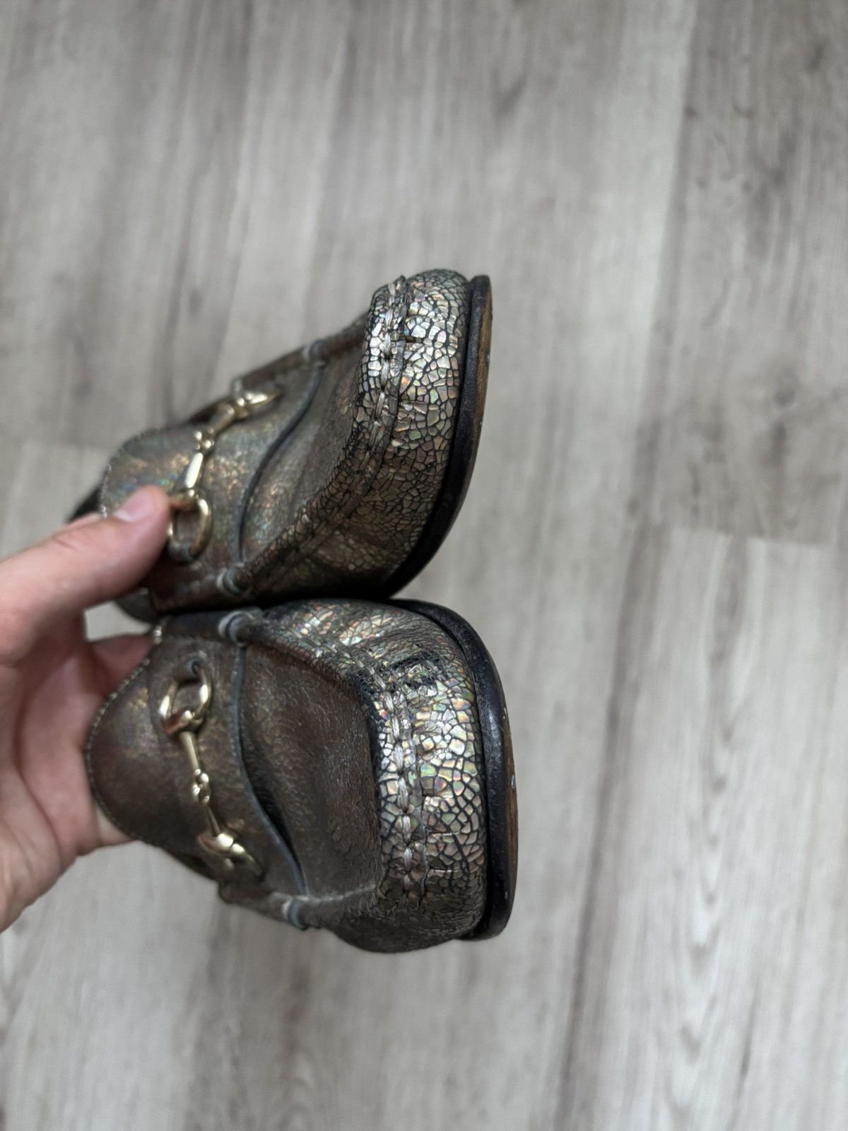 Gucci Gucci Multicolor Foil Leather Horsebit Loafers Women EU 39 Size US 8 / IT 38 - 2 Thumbnail