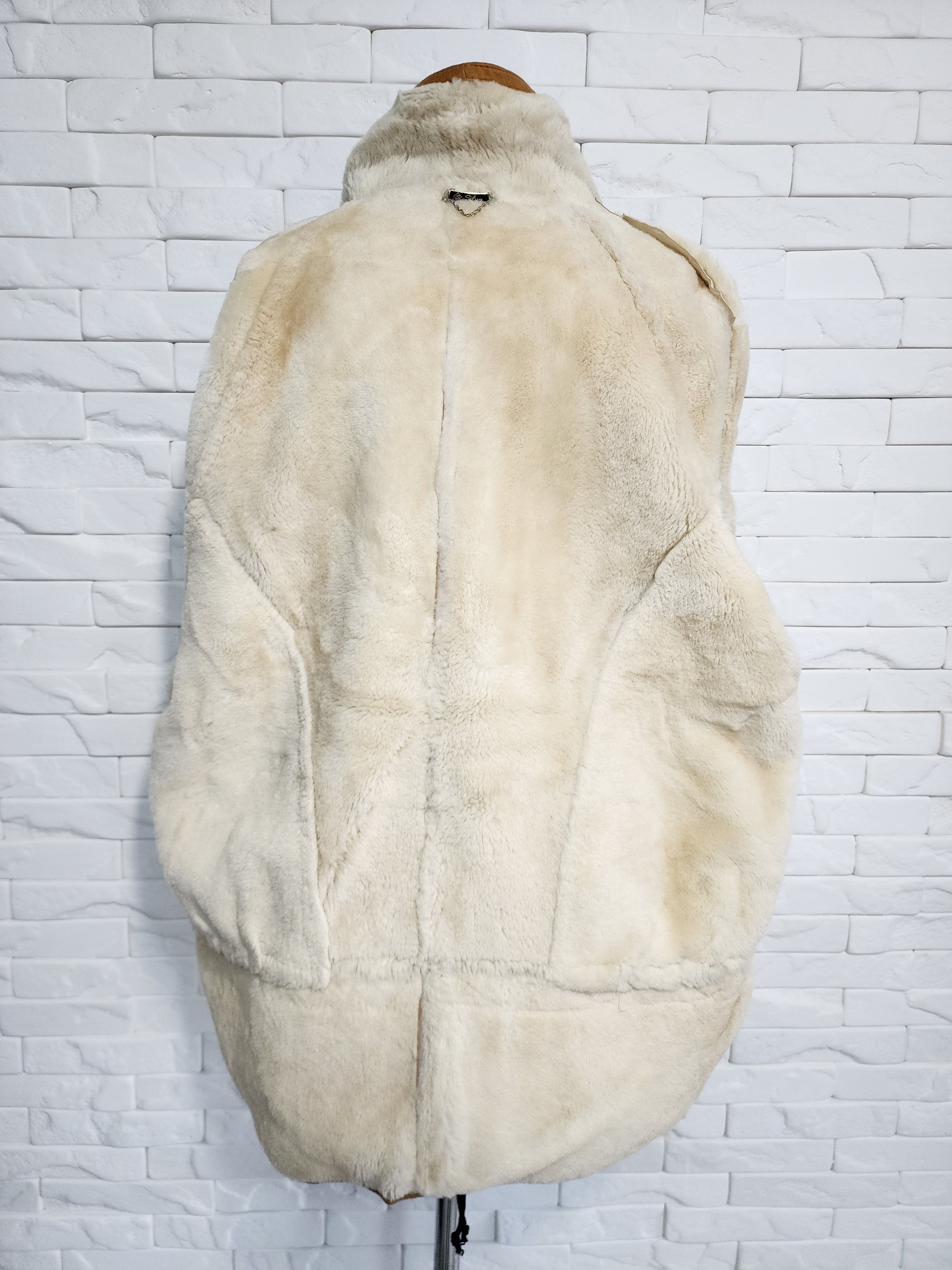 Genuine Leather Brown Sheepskin Coat: Women's Warm Genuine Fur Jacket Size XXL / US 16-18 / IT 52-54 - 7 Thumbnail