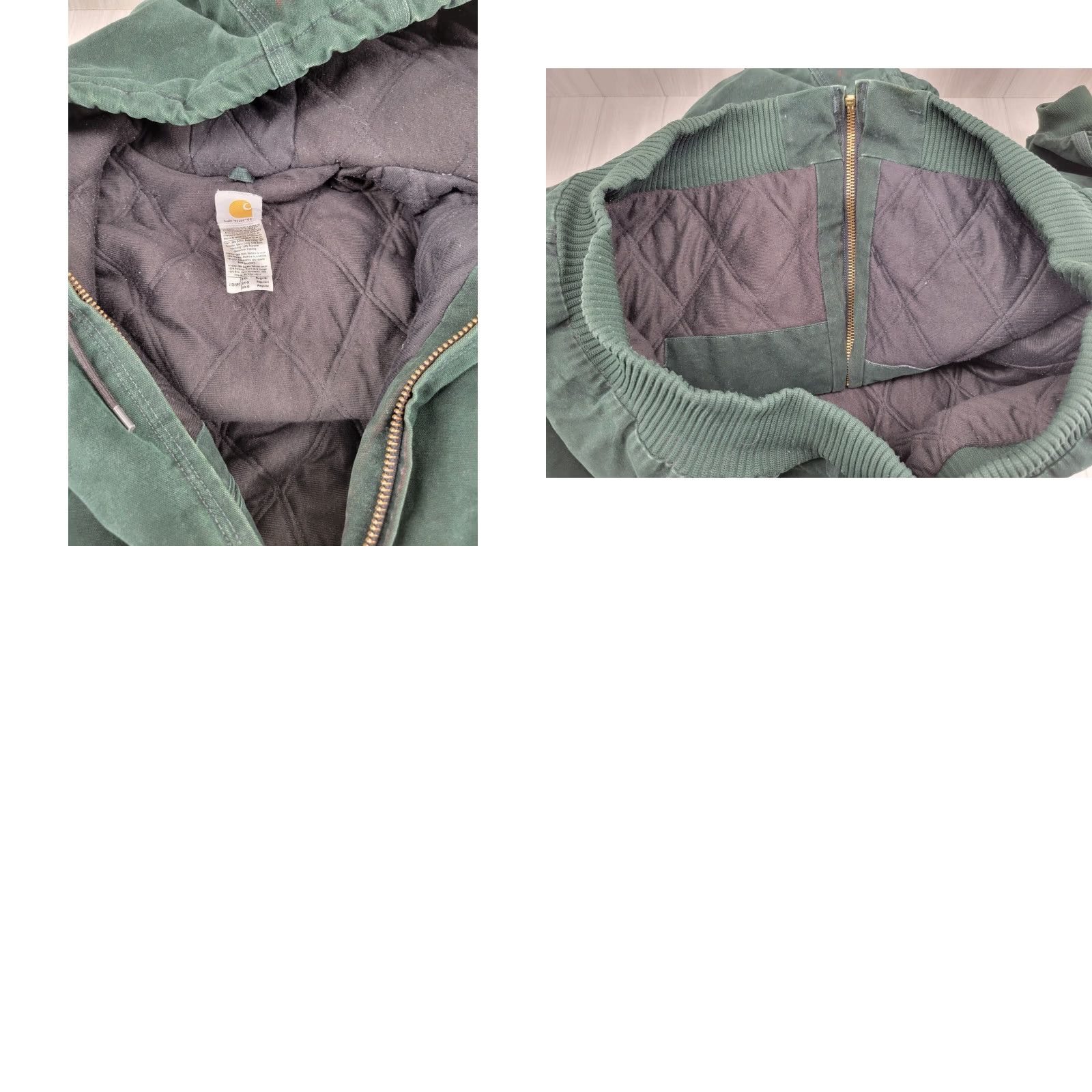 Carhartt Carhartt J130 SPC Green Hooded Duck Canvas 3XL Zip Quilt Lined Jacket Coat Size US XXL / EU 58 / 5 - 9 Thumbnail