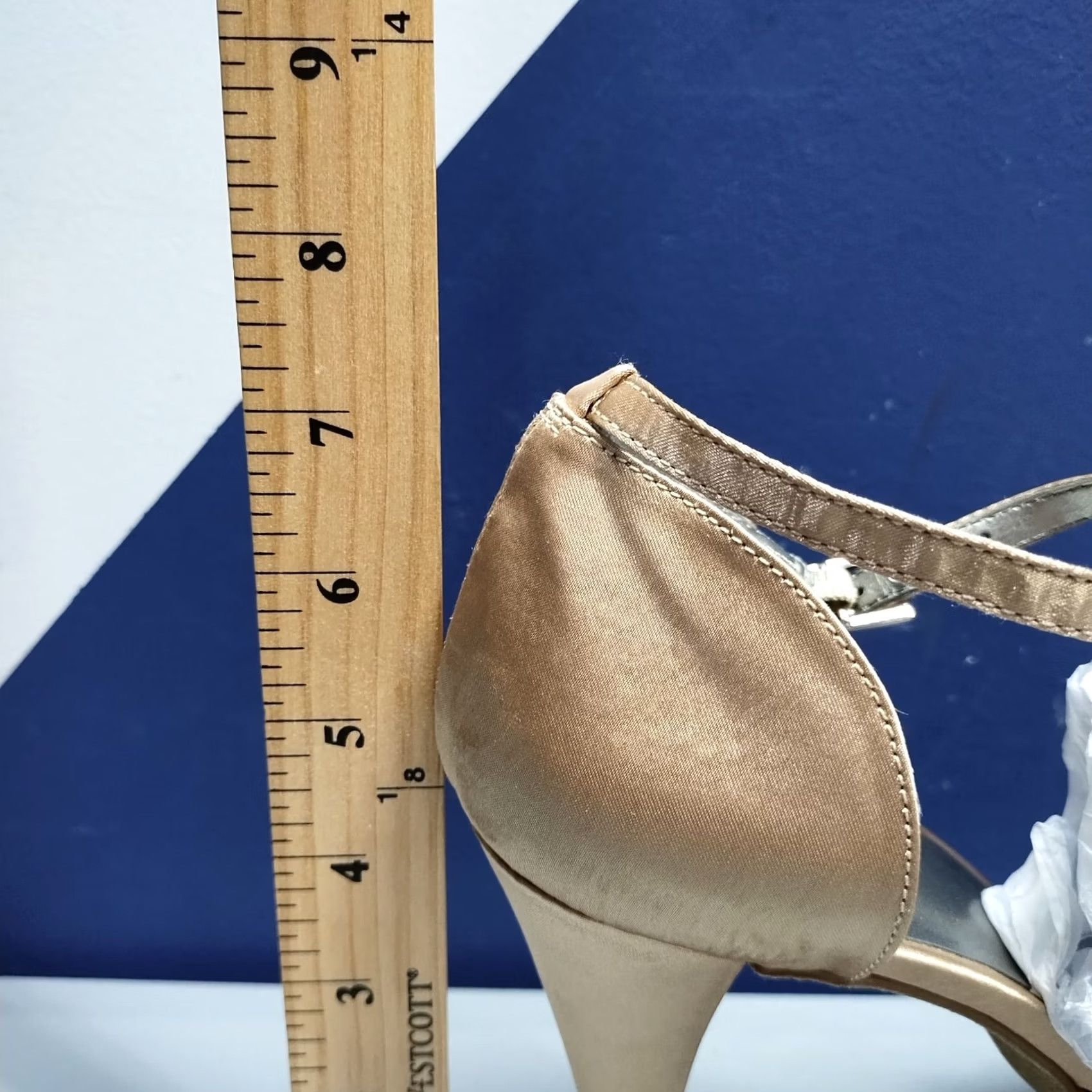 Guess G by GUESS Glucosa Pump Heels Womens US 10M Gold Stiletto Lightweight Open Toe Pump Size US 10 / IT 40 - 7 Thumbnail