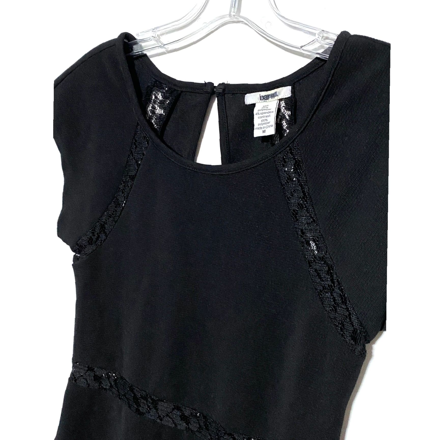Bar III Bar III Lace Peekaboo Waist LBD Women M Whimsigoth Grunge Emo Dress Size M / US 6-8 / IT 42-44 - 2 Thumbnail