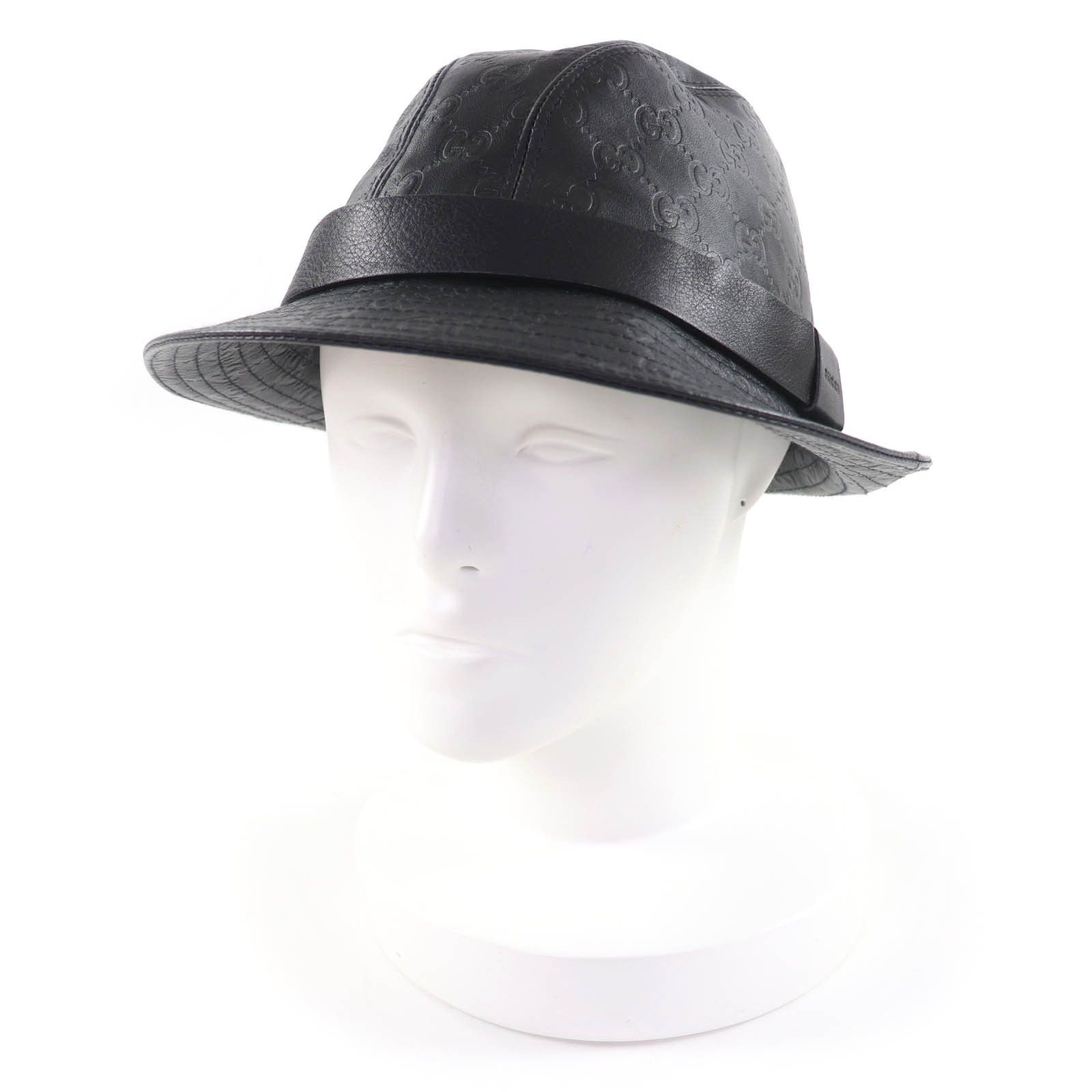 Gucci Gucci Gucci Guccissima GGPattern Cowhide Hat Leather Hats DUTY FREE for USA Size ONE SIZE - 1 Thumbnail