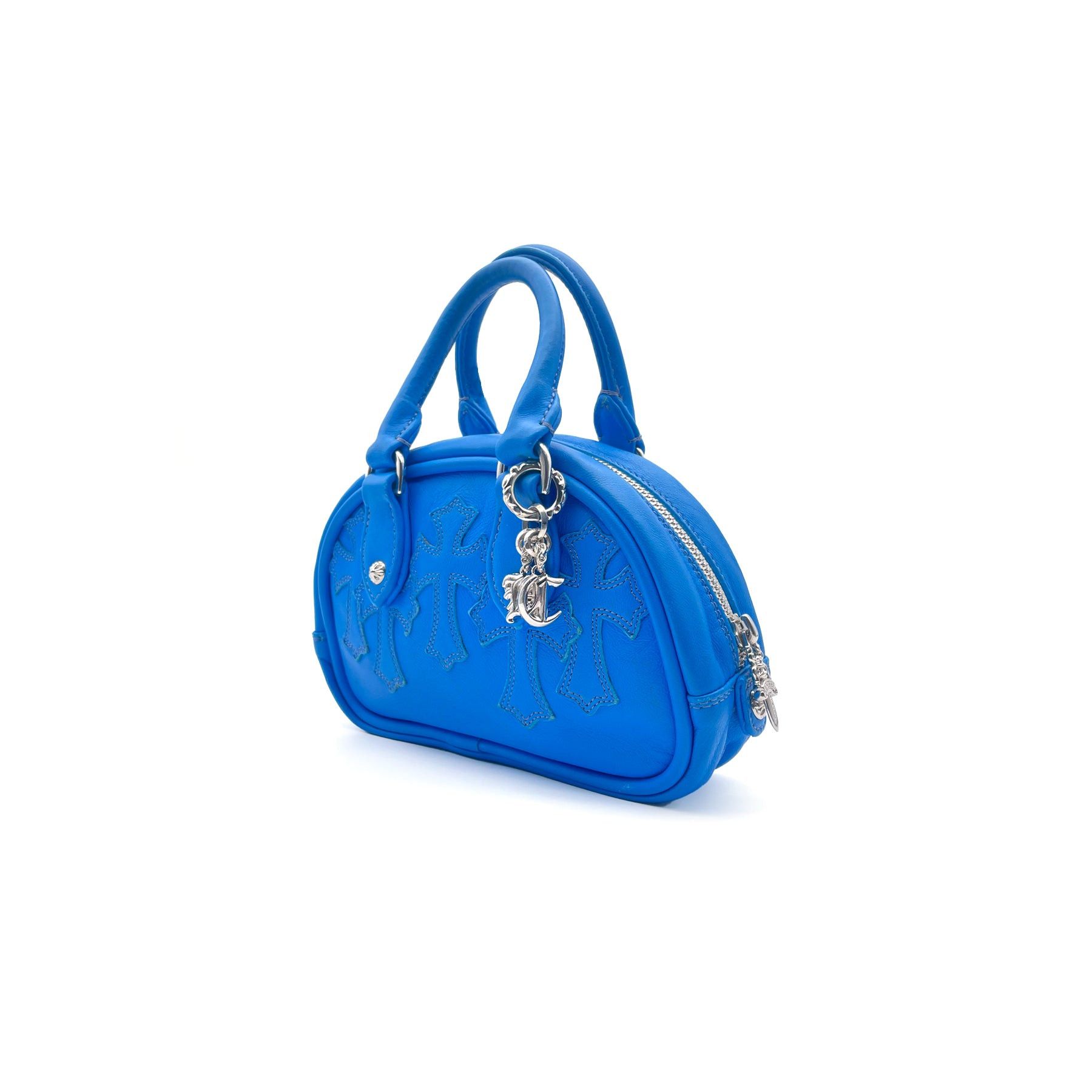 Chrome Hearts Chrome Hearts Electric Blue Leather Cross Patch Mini Gym Bag Size ONE SIZE - 3 Thumbnail
