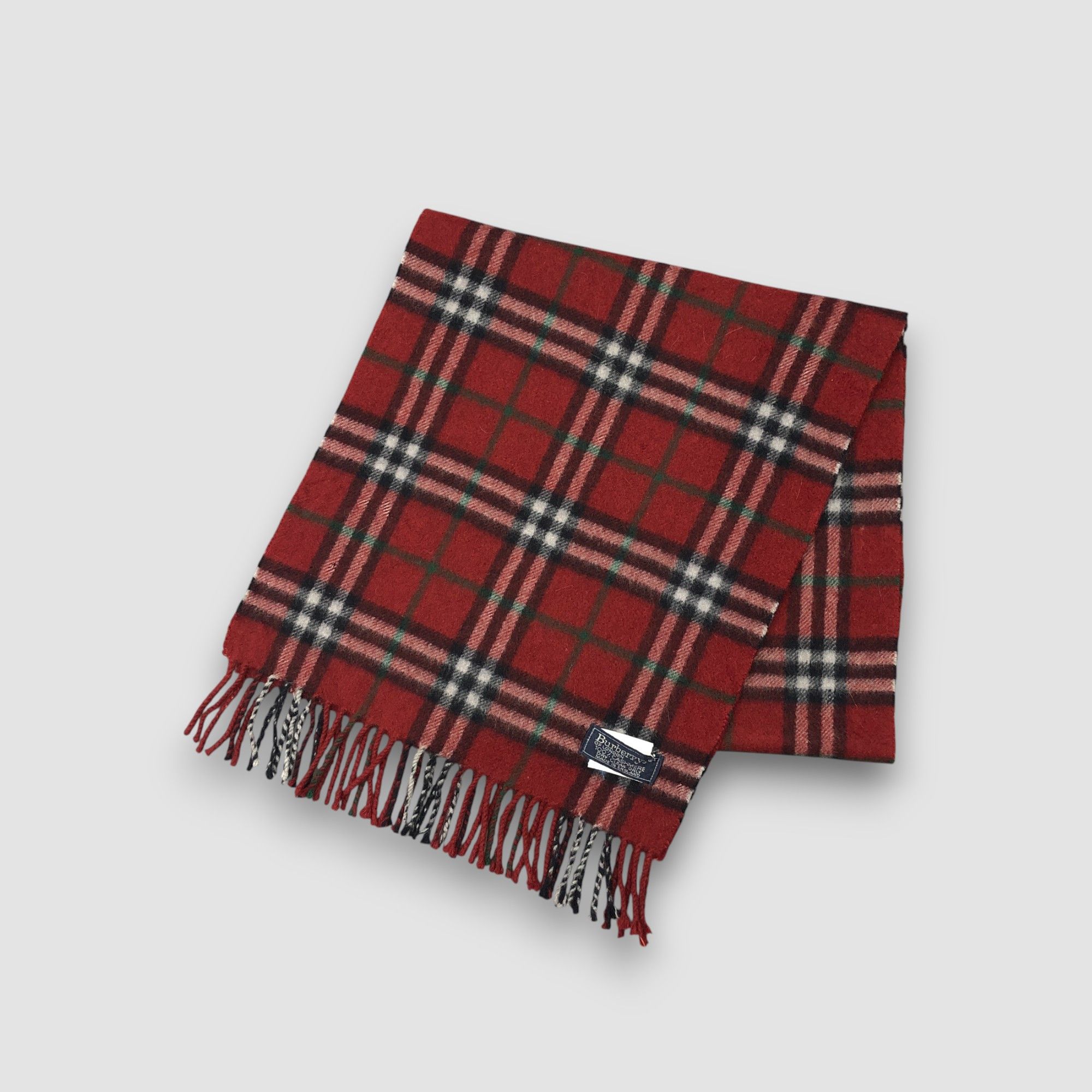 Burberry Vintage Burberrys Scarf Muffler Wool Cashmere Scarves Size ONE SIZE - 3 Thumbnail