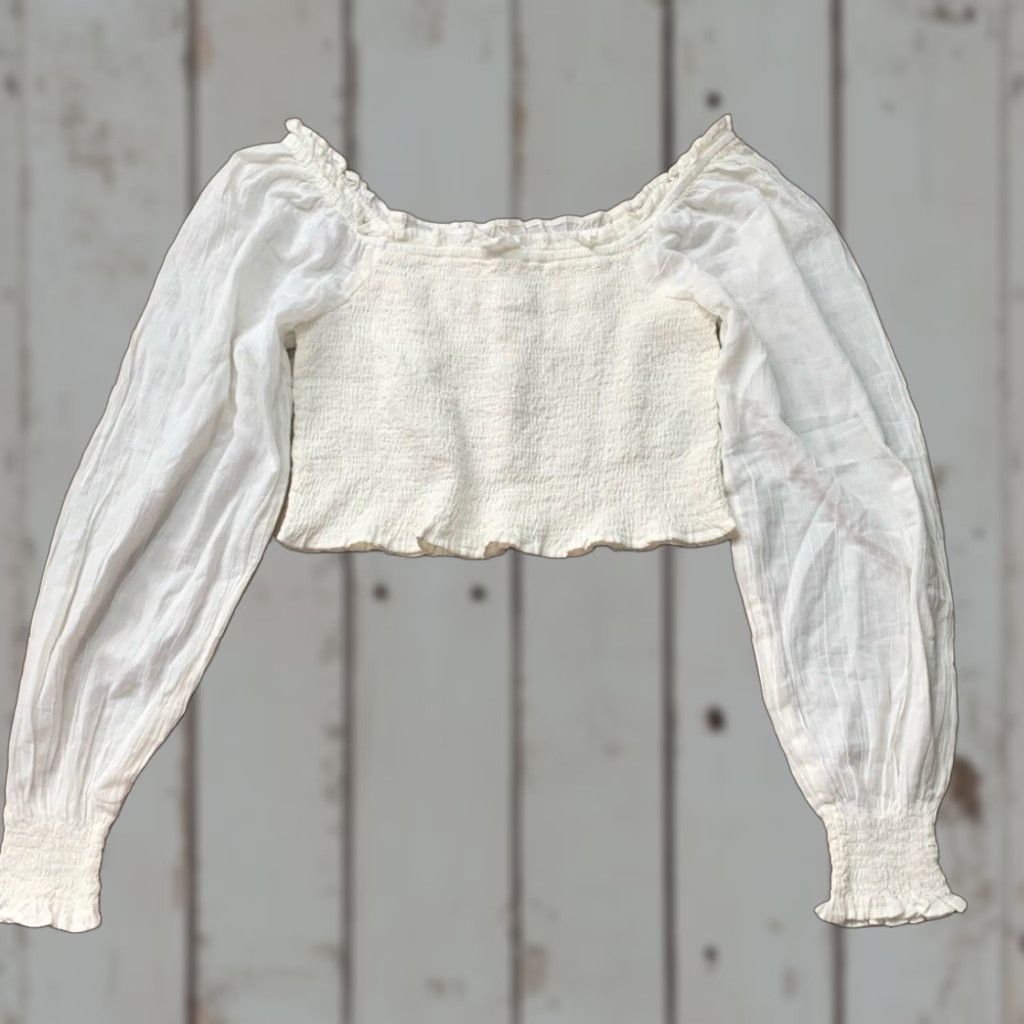 Vintage Aerie Shirt Blouse Long Sleeve White M Women Medium NWT Size M / US 6-8 / IT 42-44 - 1 Thumbnail