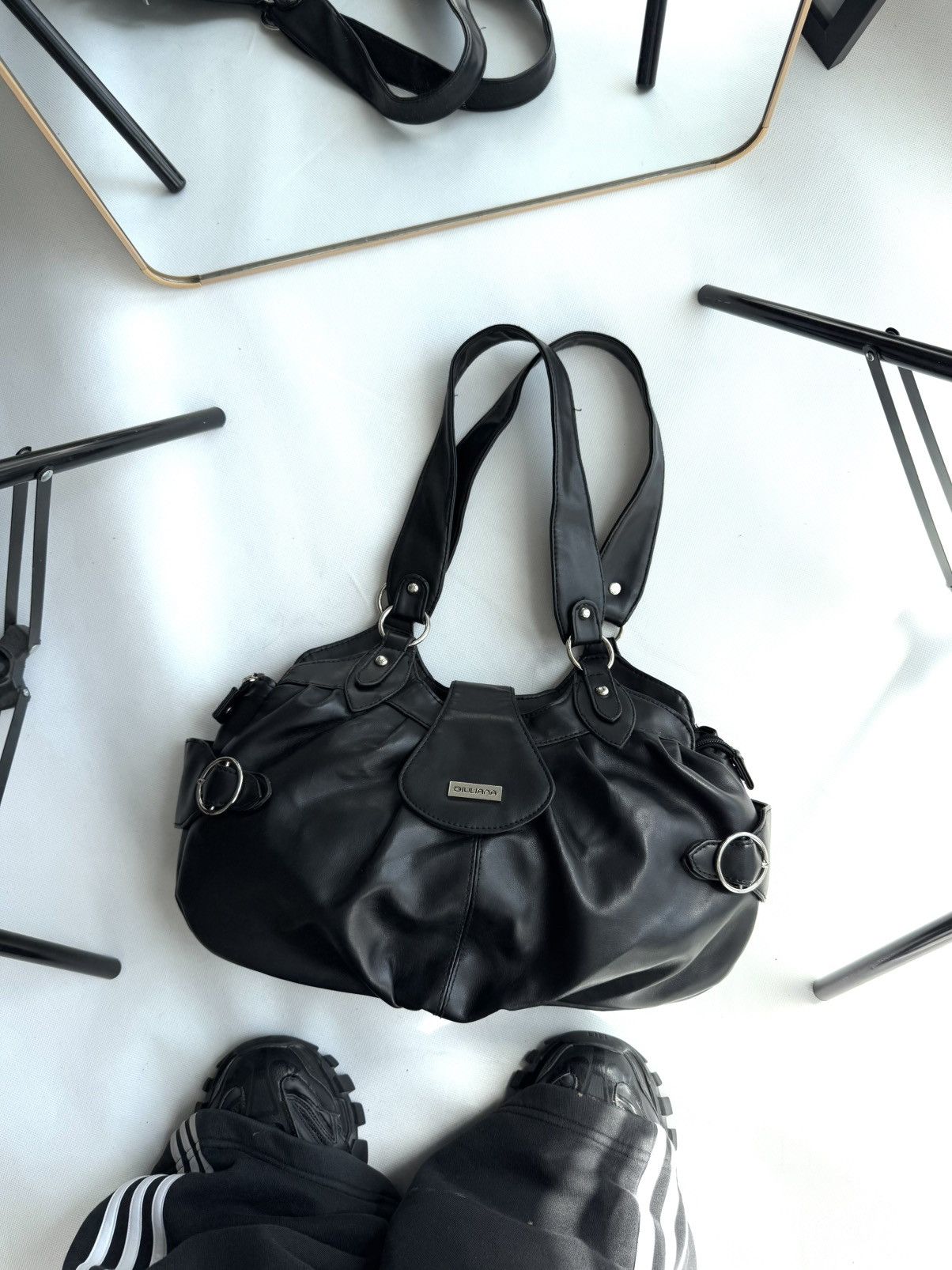 Japanese Brand Y2k Crossbody Leather Bag Avant Garde Diesel Style Size ONE SIZE - 9 Thumbnail