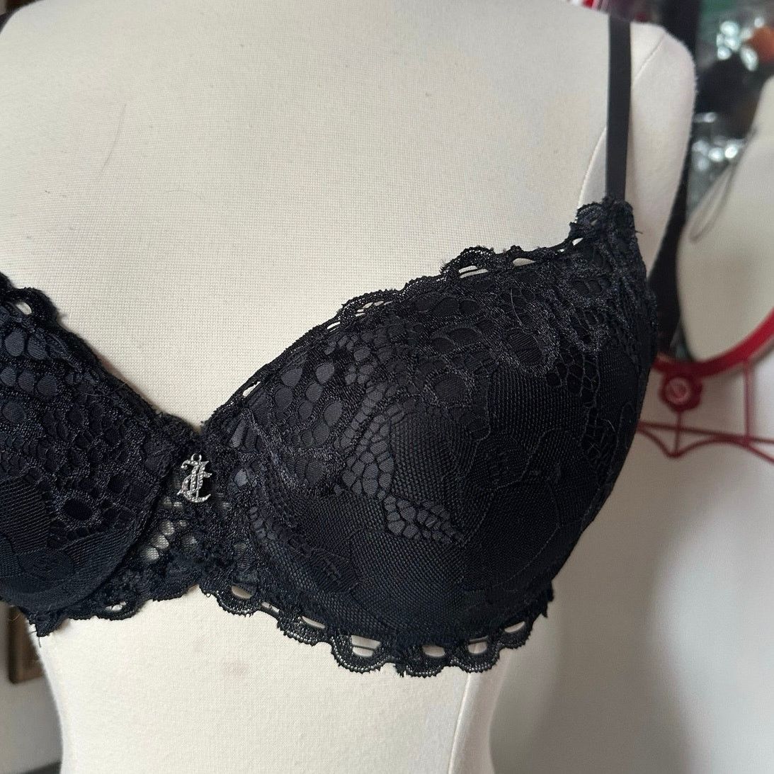 Juicy Couture juicy couture black floral lace bra Size ONE SIZE - 2 Thumbnail