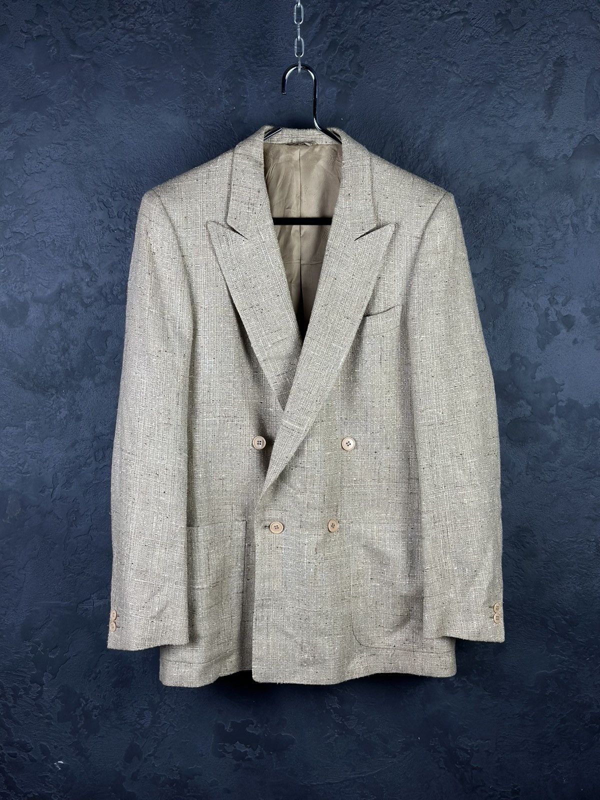 Lanvin × Vintage 90’s LANVIN Vintage Men's Double Blazer Size 48 Size 48L - 2 Thumbnail