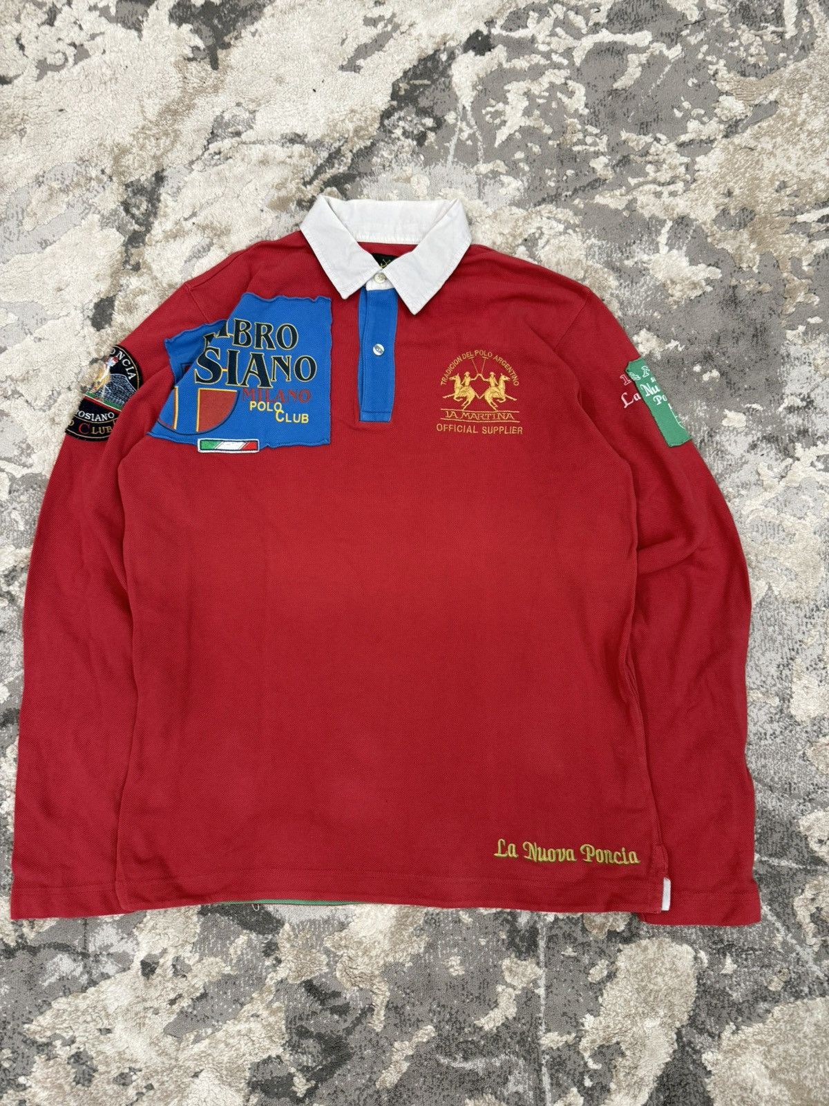 La Martina La Martina Longsleeve Ambrosiano Milano Polo Club L Arhivio Size US L / EU 52-54 / 3 - 1 Thumbnail