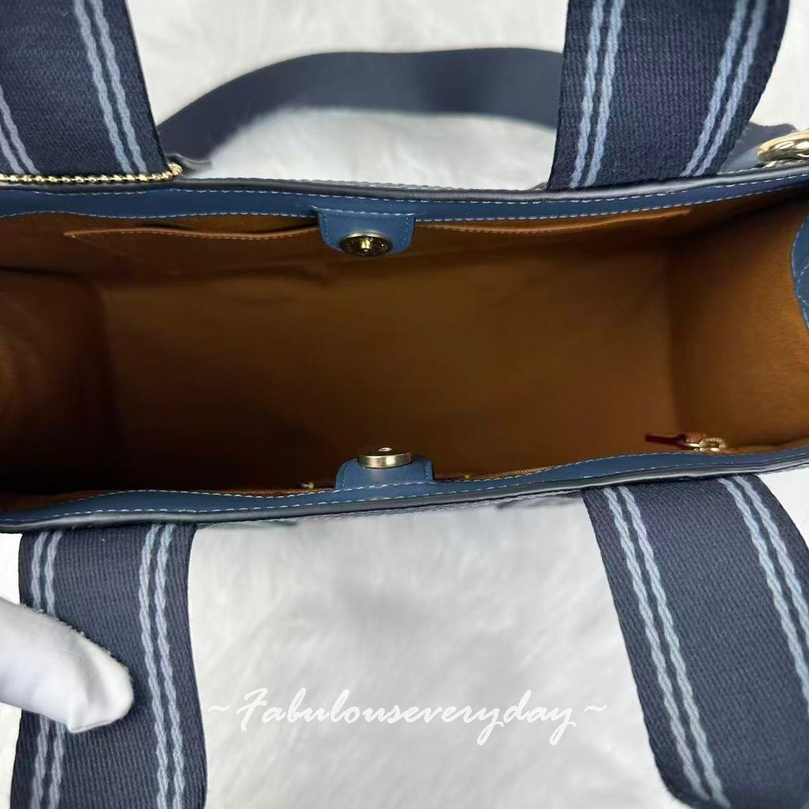 Coach Coach Smith Tote Bag Crossbody In Leather/Silver/Denim Size ONE SIZE - 6 Thumbnail