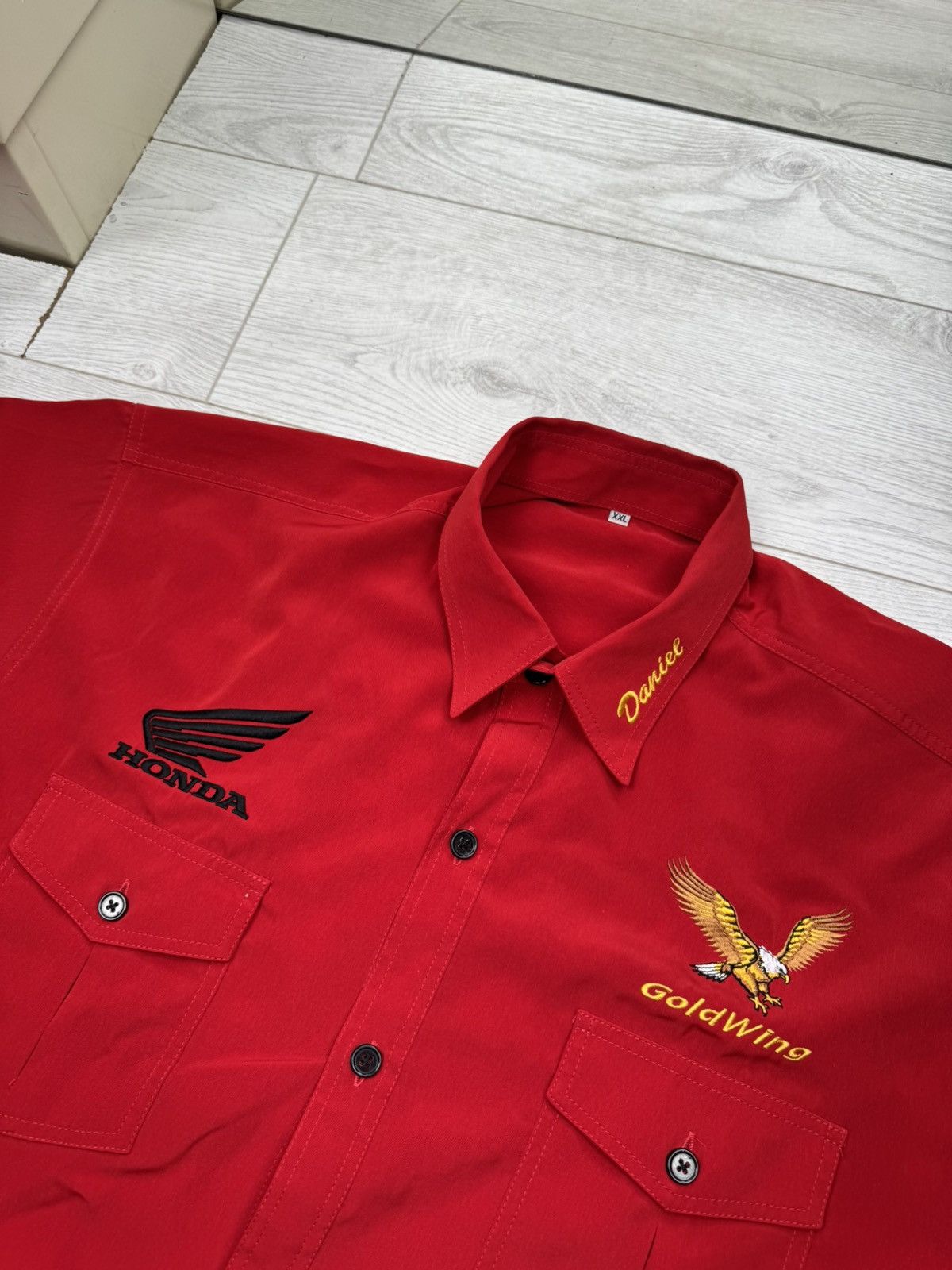 Honda Vintage Honda Racing Woody Woodpecker Gold Wing Shirt Size US XXL / EU 58 / 5 - 4 Thumbnail