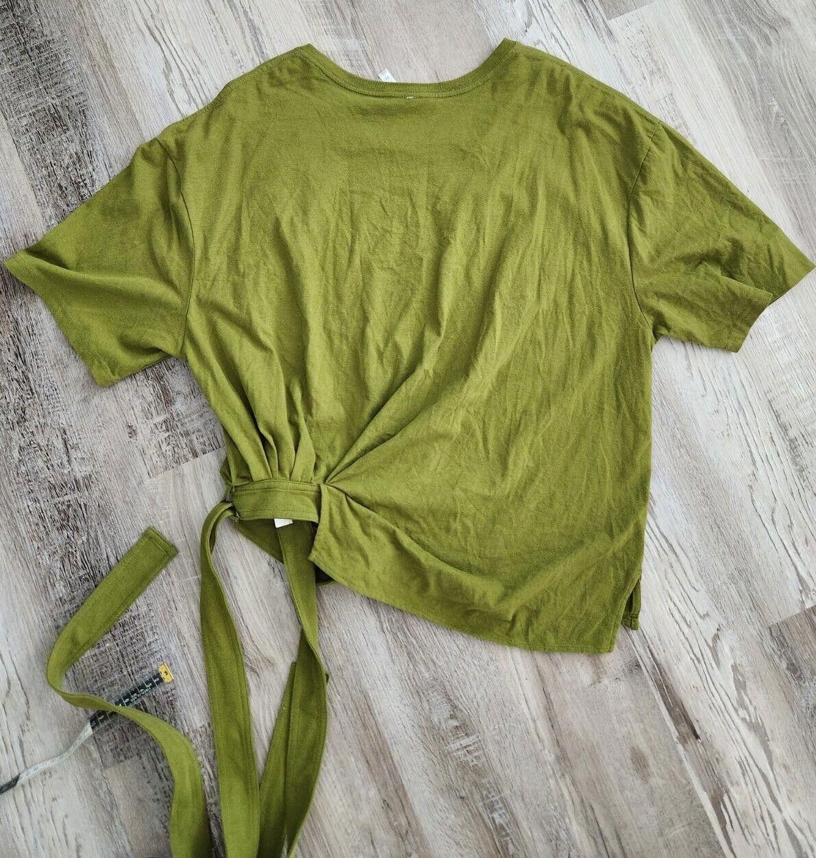 Fabletics Fabletics Rue Tie Shirt Plus Size 2x Green V Neck Wrap ss Size XXL / US 16-18 / IT 52-54 - 8 Thumbnail