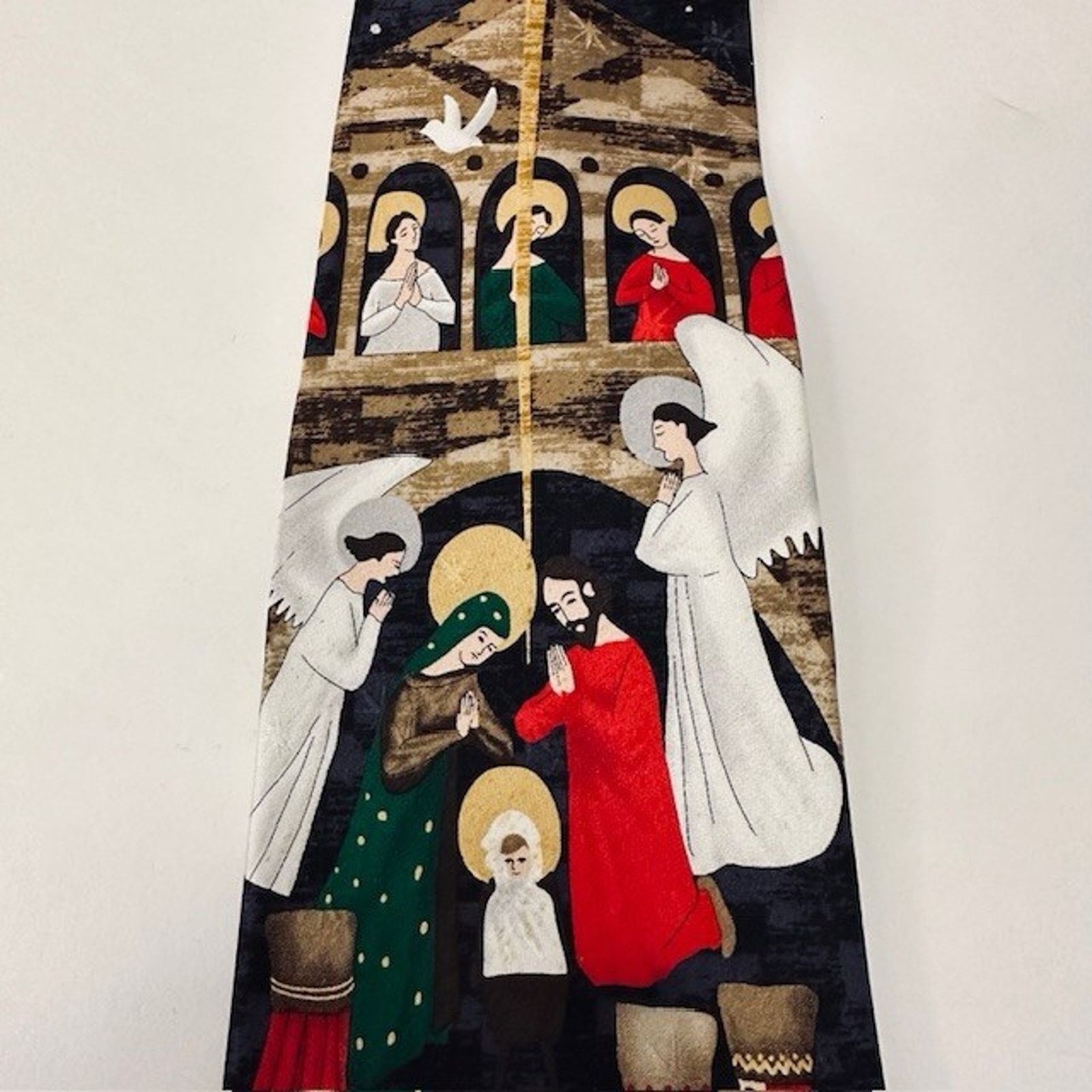 Other Hallmark Holiday Traditions Neck Tie, Nativity Black/Red Size ONE SIZE - 3 Thumbnail