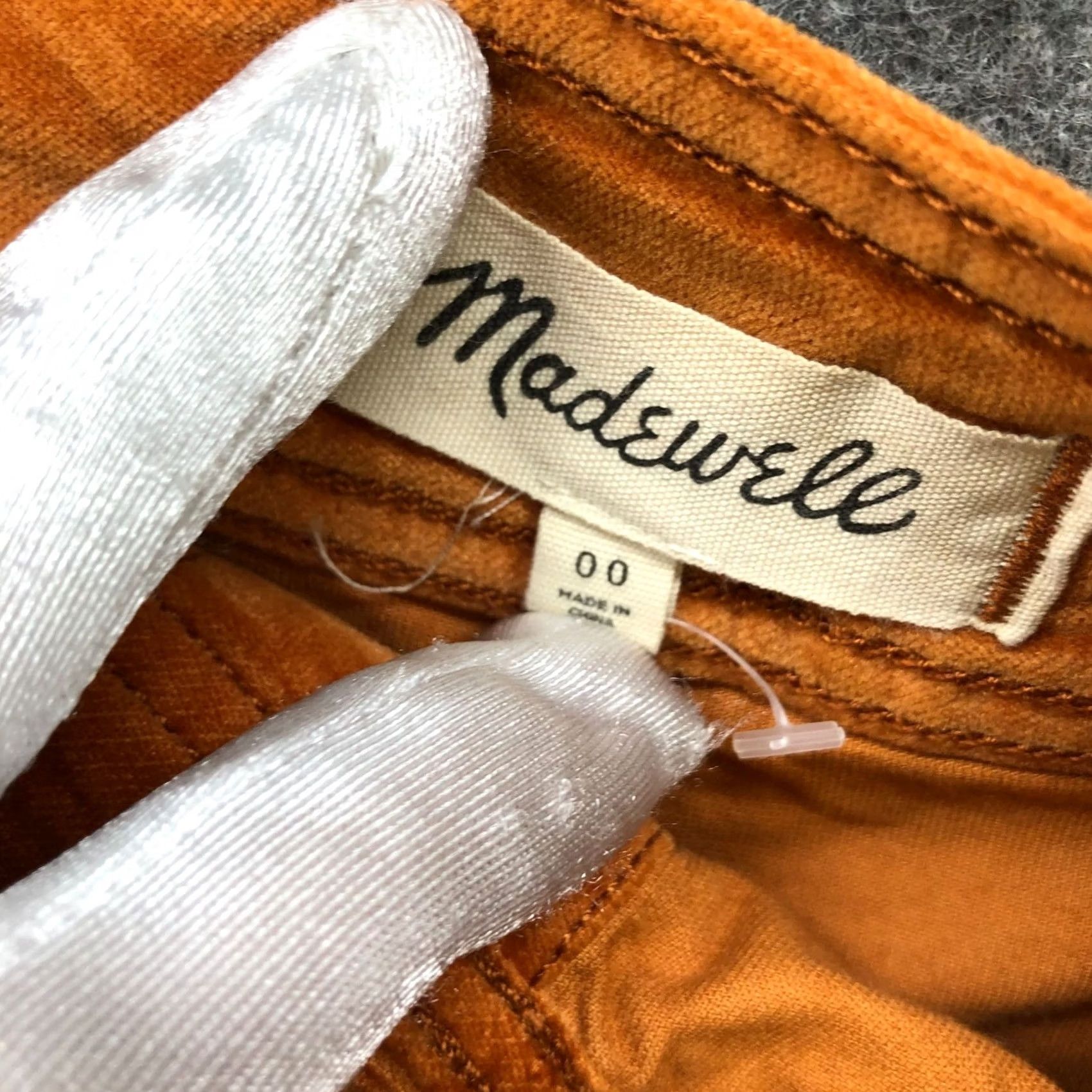 Madewell Madewell Velveteen A-Line Mini Skirt Womens 00 Button Front Tan Orange 70s Size 24" / US 00 / IT 34 - 7 Thumbnail