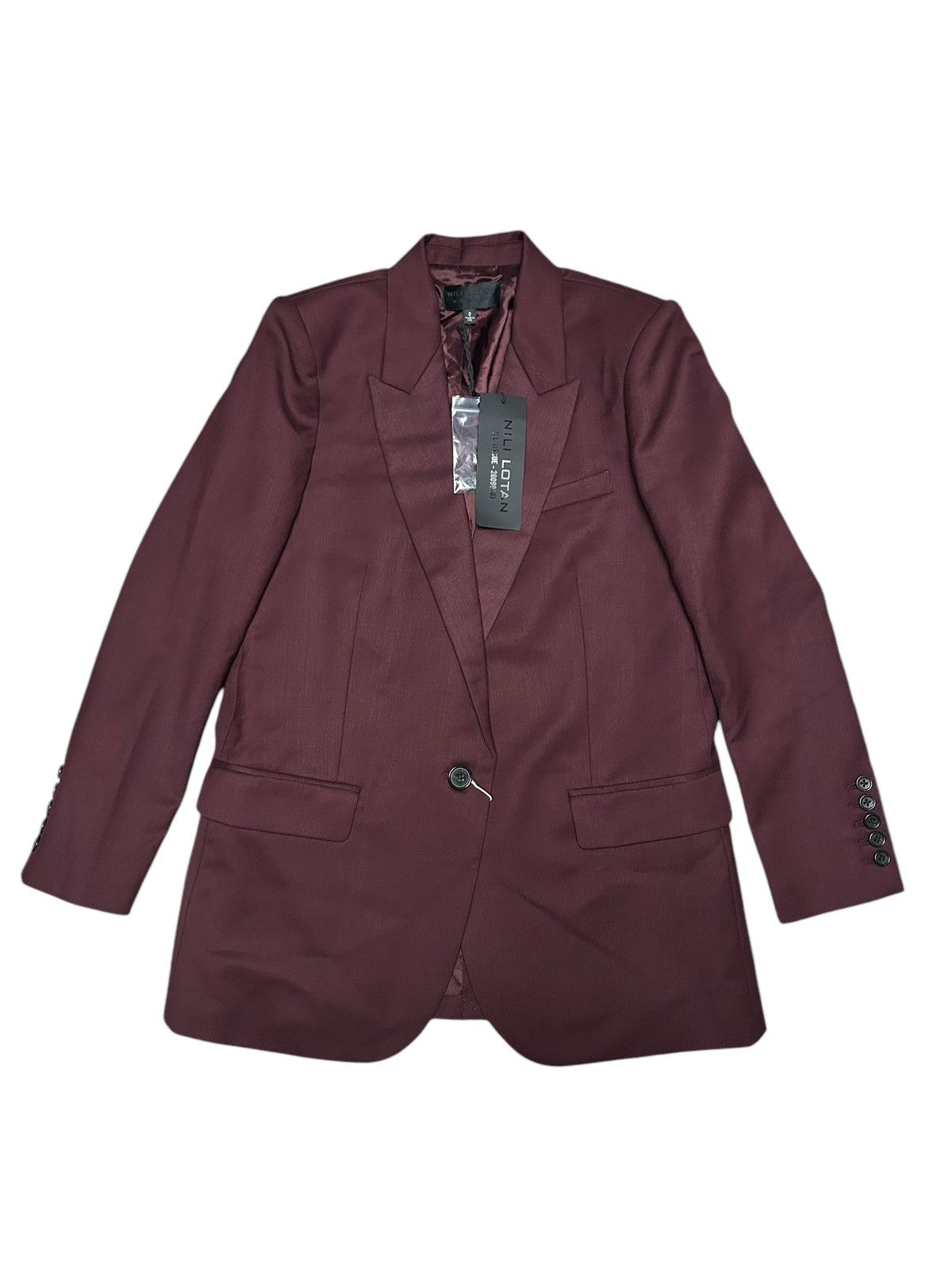 Nili Lotan Burgundy Blazer Size XS / US 0-2 / IT 36-38 - 1 Thumbnail