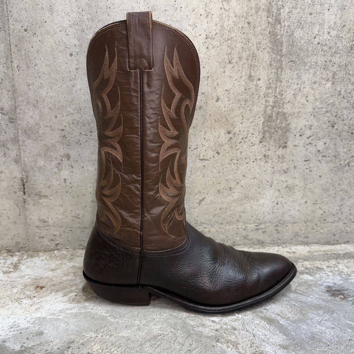 Nocona Boots Vintage Nocona USA Made Brown Leather Western Cowboy Boots Size US 11.5 / EU 44-45 - 2 Thumbnail