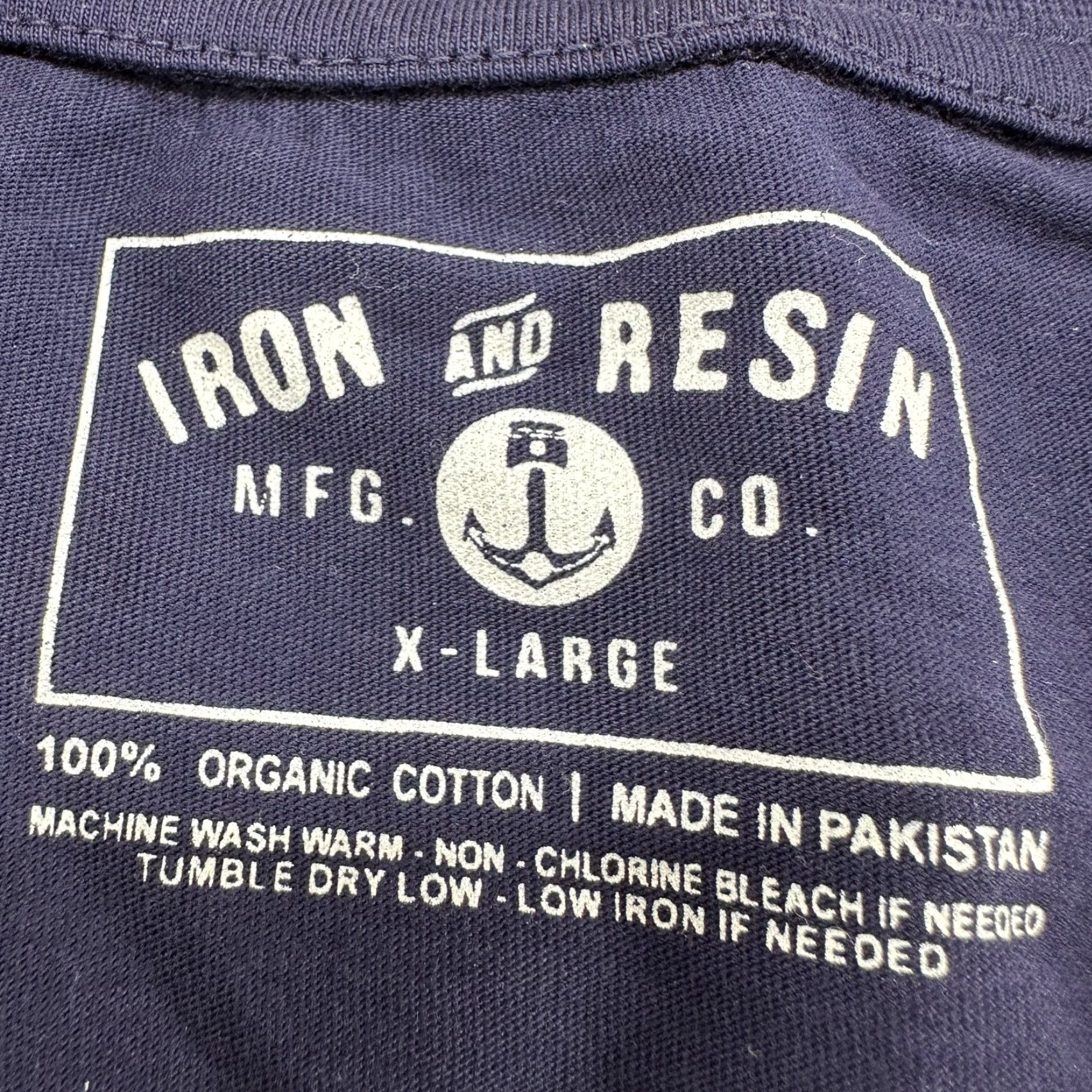 CO Iron & Resin Shirt Mens XL Blue Navy Graphic Organic Cotton Biker Mfg Co Classic Size US XL / EU 56 / 4 - 5 Thumbnail
