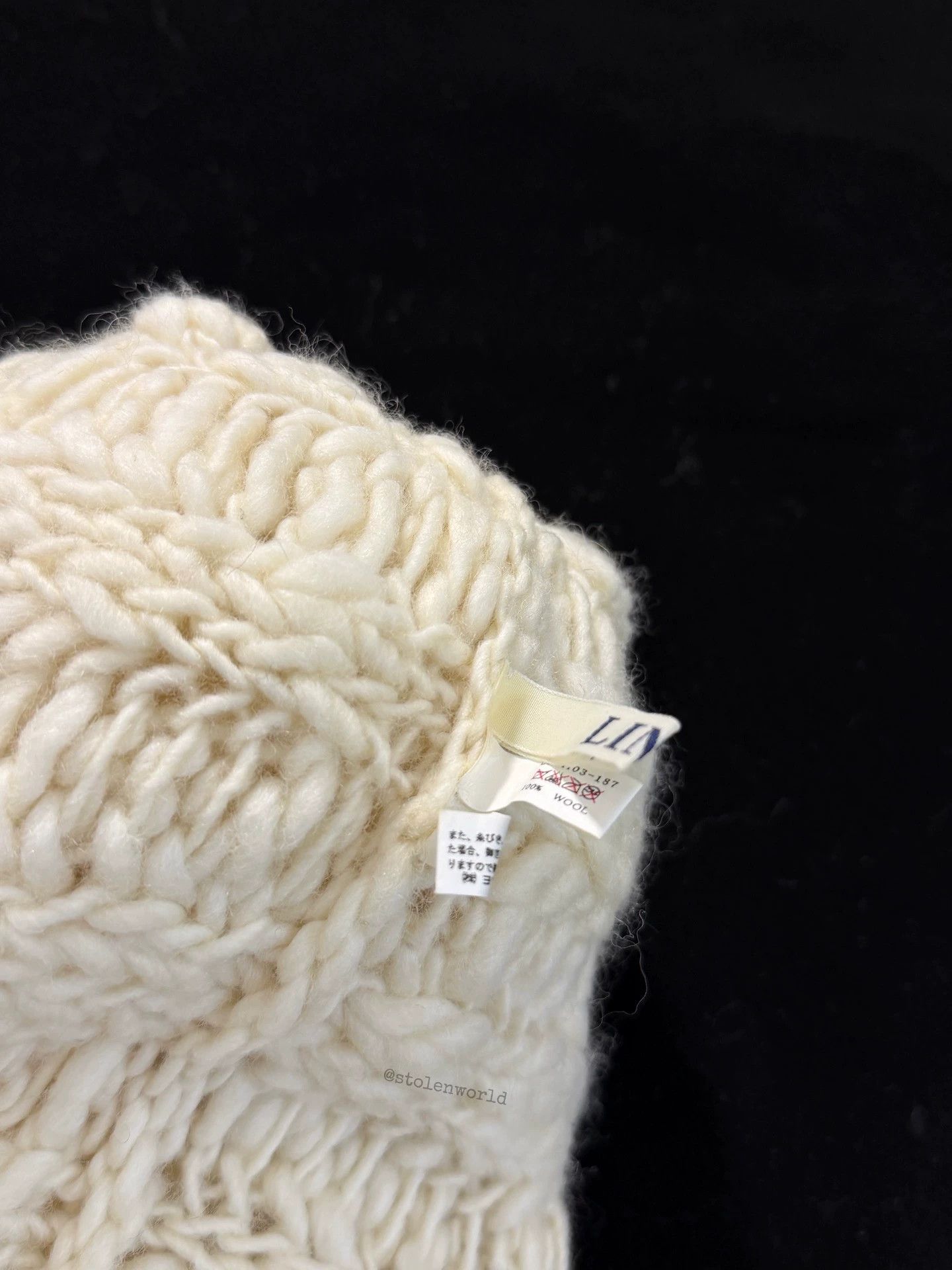 Limi Feu Limi Feu Cream Chunky Knit Pom Pom Beanie 2 Ways Size ONE SIZE - 9 Thumbnail