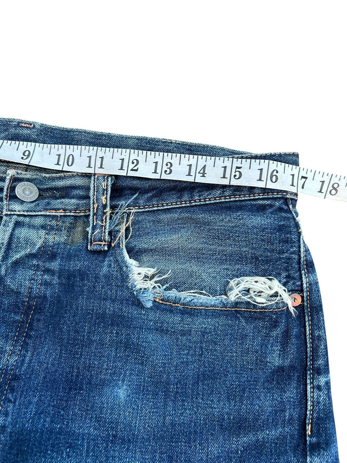 Kapital KAPITAL KIRO HIRATA SELVEDGE DISTRESSED DENIM JEANS Size US 34 / EU 50 - 20 Thumbnail