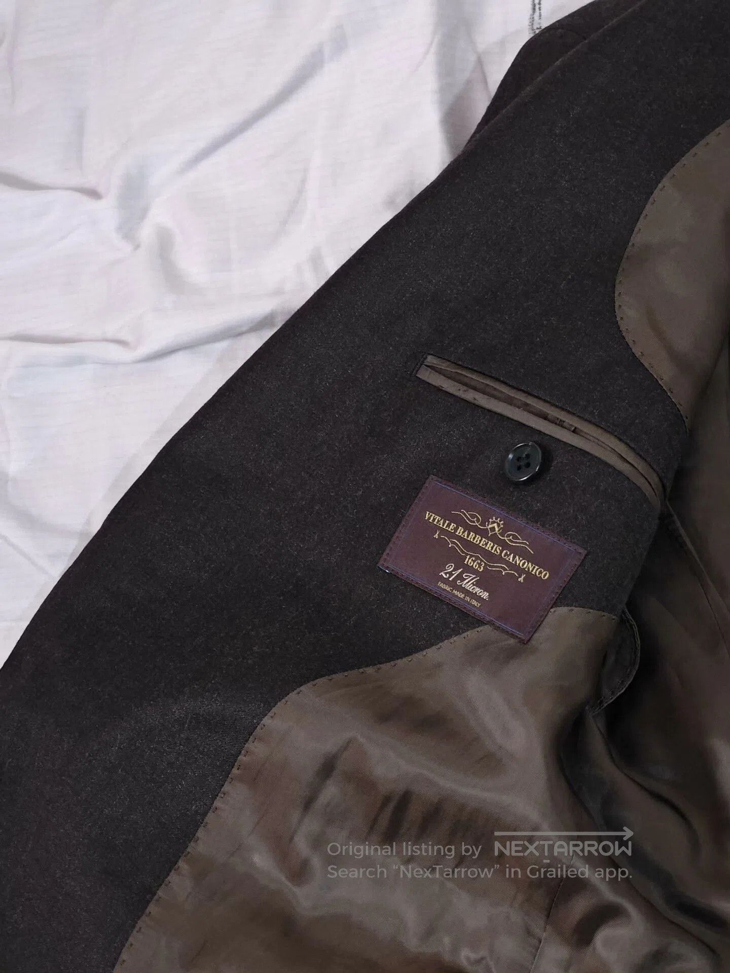 Japanese Brand Italian Custom Wool Suit VBC Brown. Size US M / EU 48-50 / 2 - 7 Thumbnail