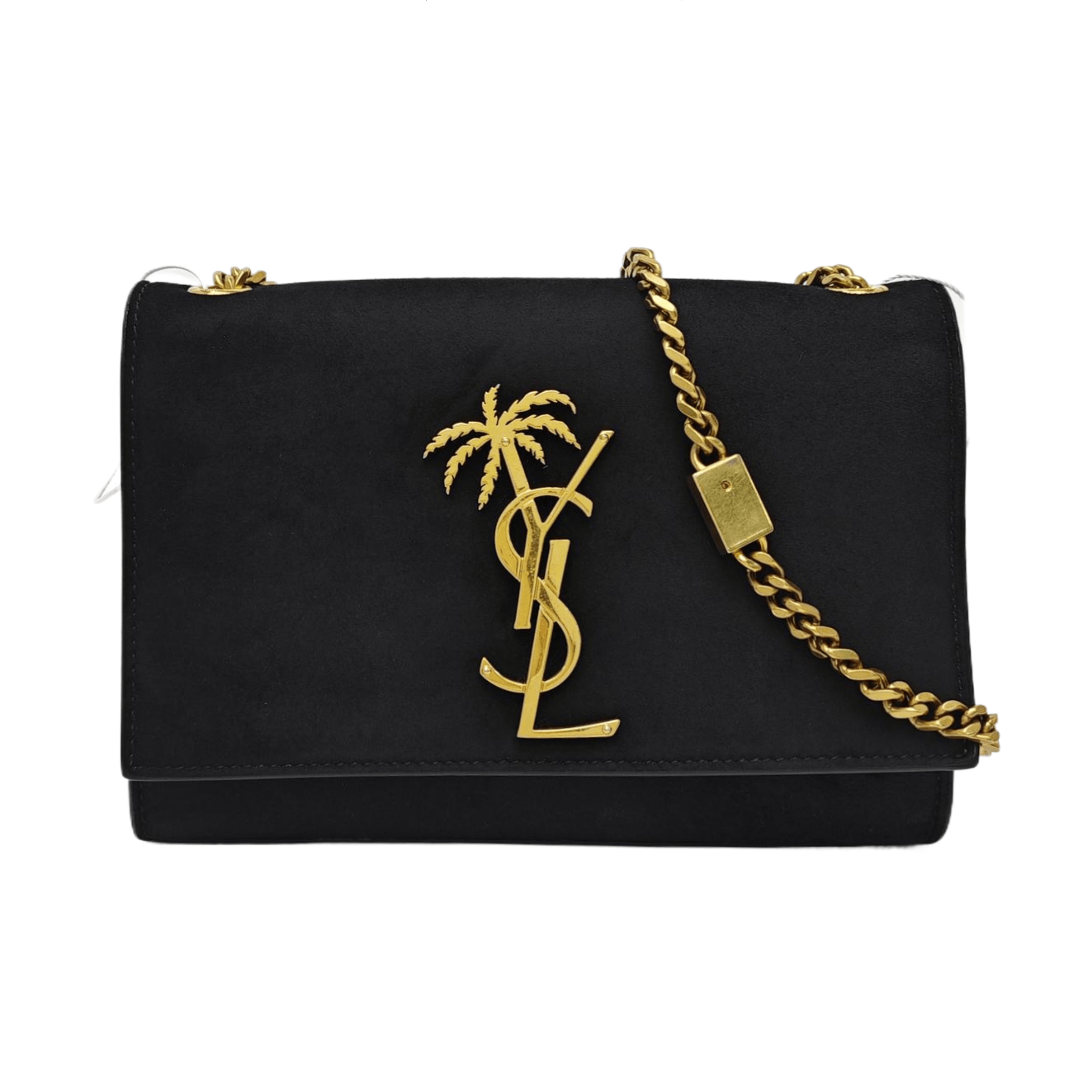 Saint Laurent Paris Saint Laurent Kate Palm Suede Shoulder Bag Size ONE SIZE - 1 Thumbnail