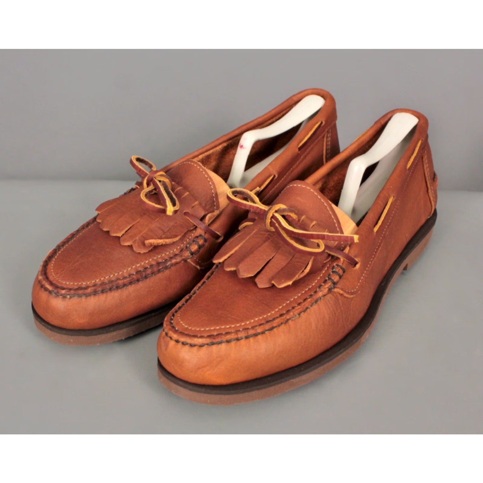 Vintage Gokey Moccasins - Men’s Leather Camp Kiltie Slippers Sz 10 D, Brown, Original Vintage Condition Size ONE SIZE - 2 Thumbnail