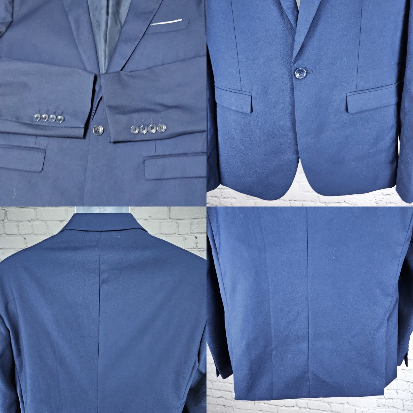 Doublet YFFUSHI Navy 1 Button Double Vented Notch Blazer Sport Coat Large L Men Shirt? Size 42R - 8 Thumbnail