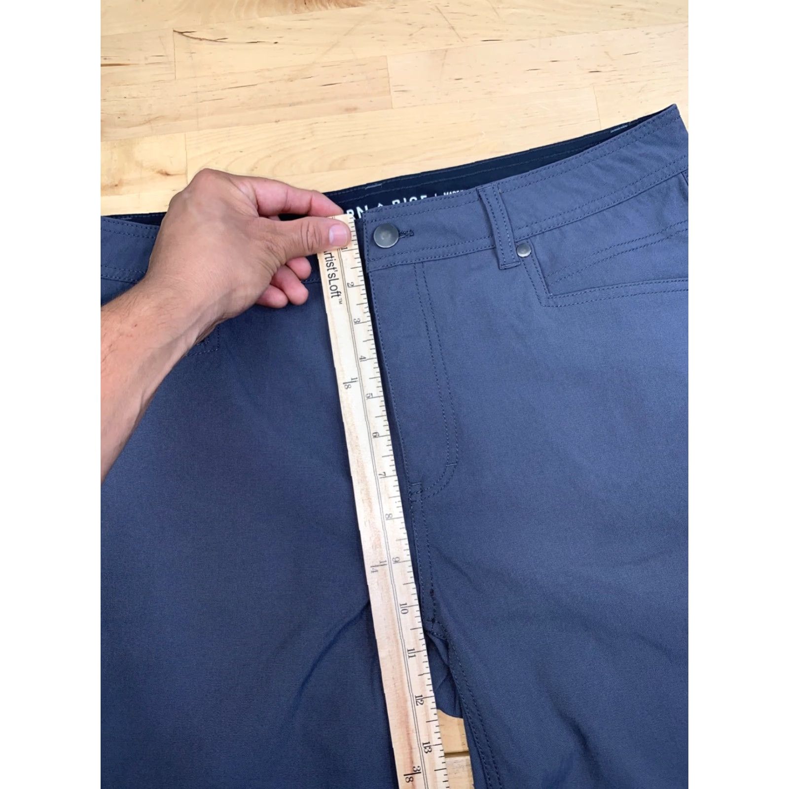 Vintage Western Rise Evolution Pants Men 34x30 Gray Chino Pants Casual Travel Workwear 5-Pocket Nylon Straight Size US 34 / EU 50 - 7 Thumbnail