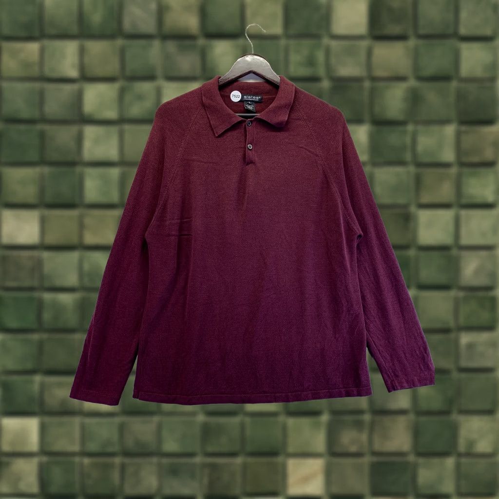 Dockers VINTAGE Slates By Dockers Mens Burgundy Silk Cotto Long Sleeve Button Collar Shirt-7522 Size US L / EU 52-54 / 3 - 1 Thumbnail