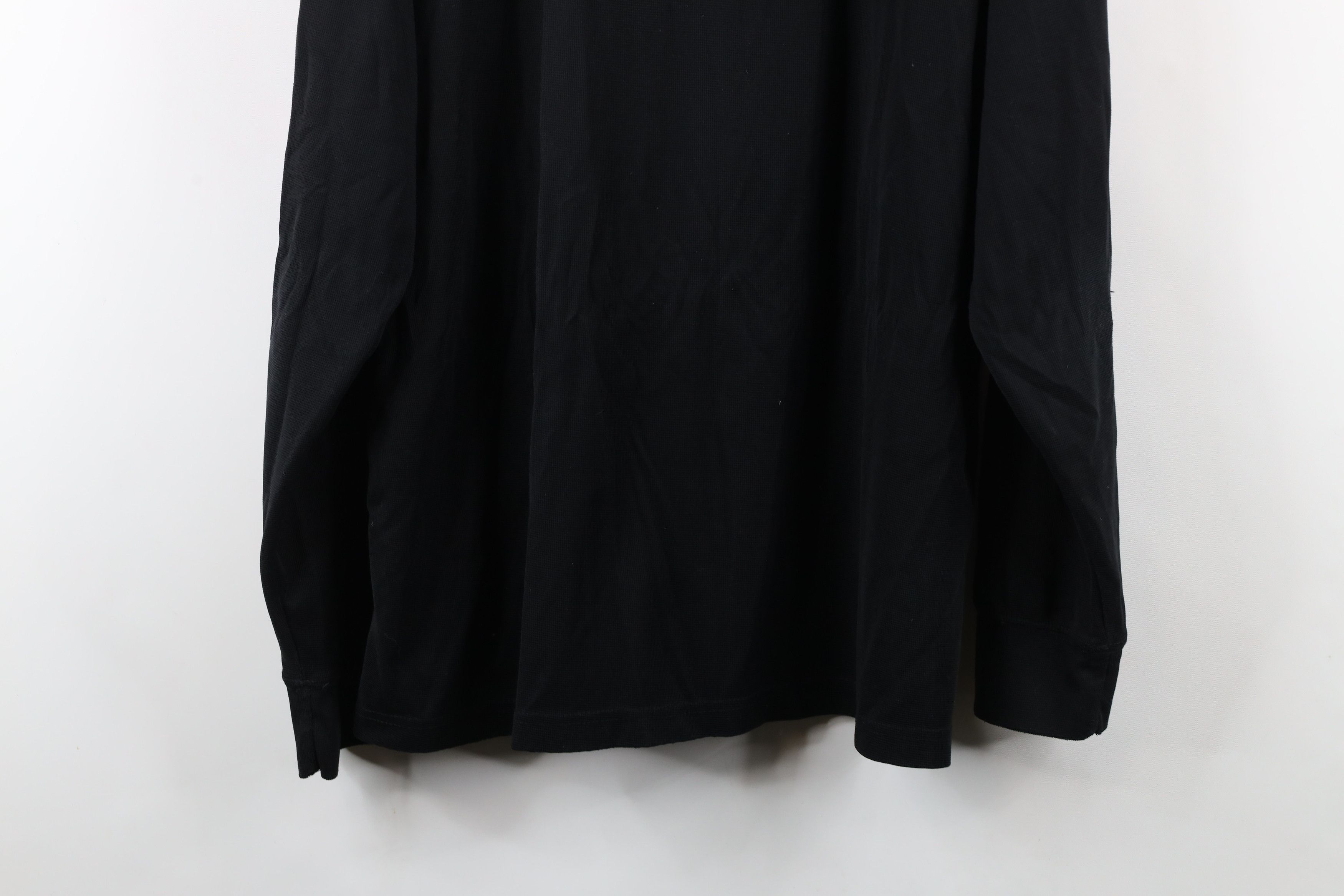 Vintage Vintage 90s Streetwear Blank Knit Mock Neck T-Shirt Black Size US XL / EU 56 / 4 - 14 Thumbnail