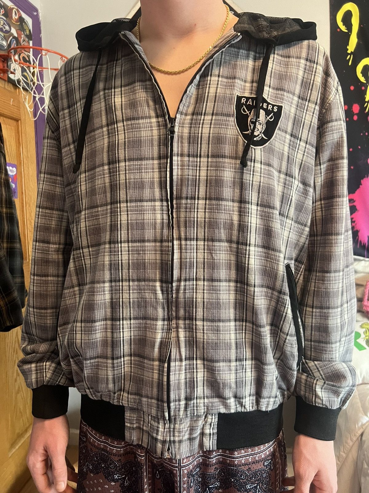 NFL 00s Oakland Raiders Jacket Size US XL / EU 56 / 4 - 2 Thumbnail