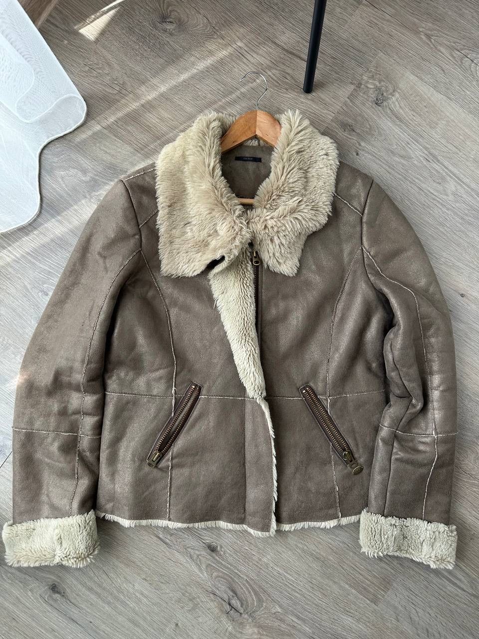 Japanese Brand × Vintage Vintage Japanese Avantgarde Faux Beige B.3 Style Jacket Y2K Size S / US 4 / IT 40 - 6 Thumbnail