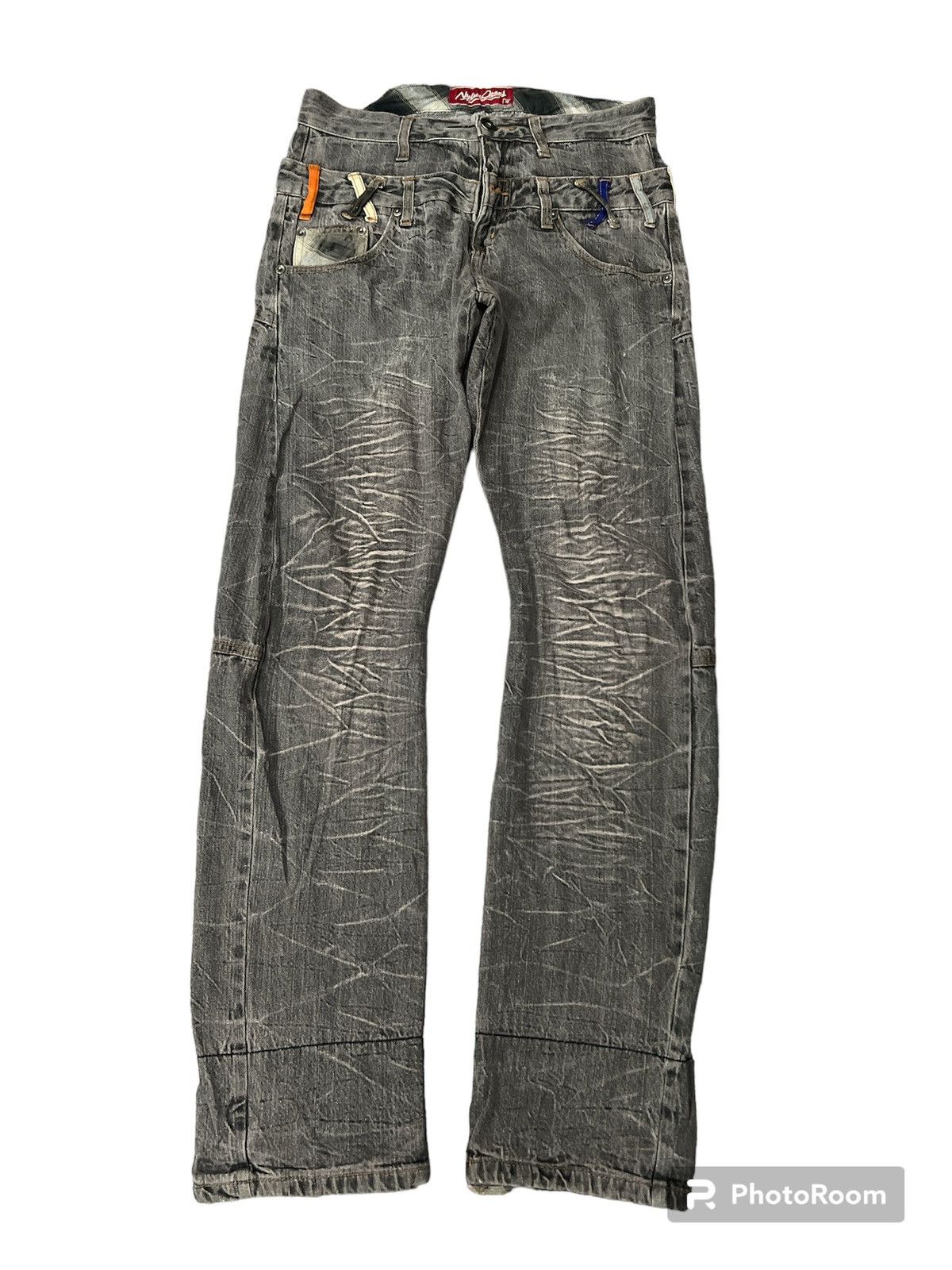 DOUBLE WAIST🔥NYLAUS JEANS DISTRESSED DENIM PANT